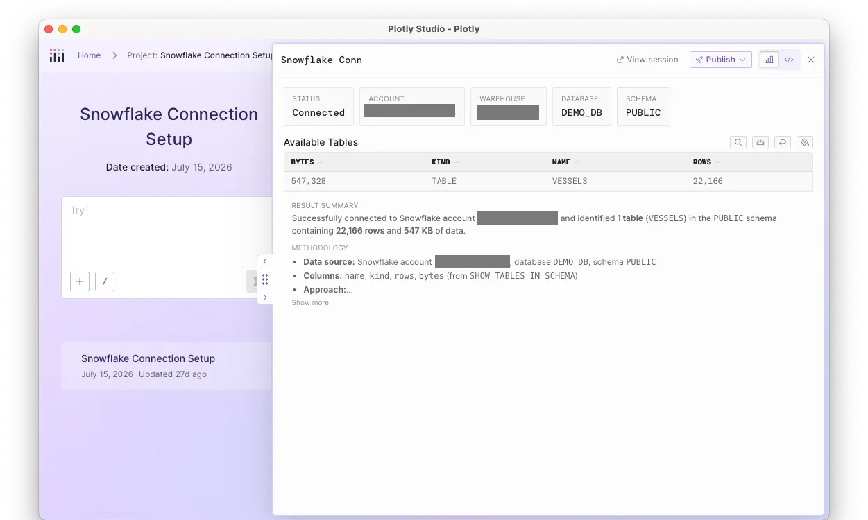Project data connections