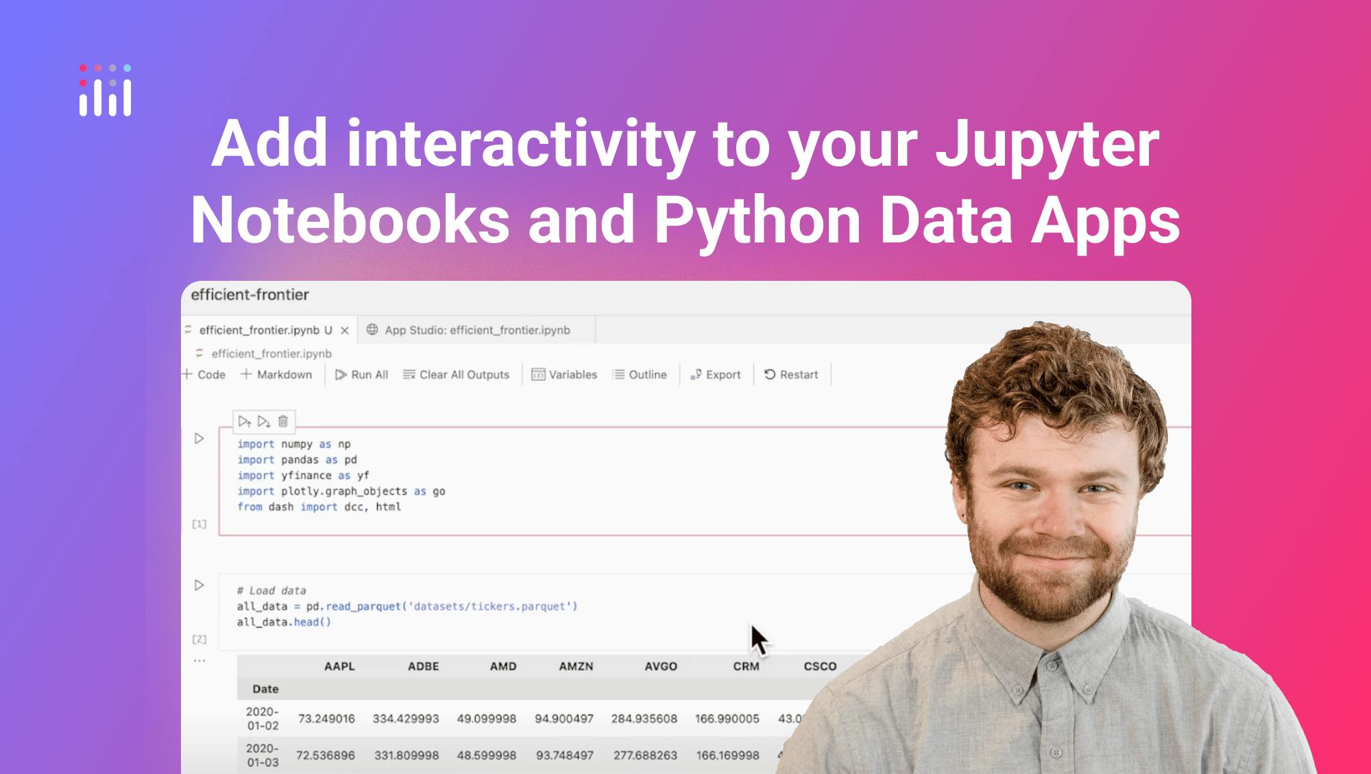 Add interactivity to your Jupyter Notebooks and Python data apps