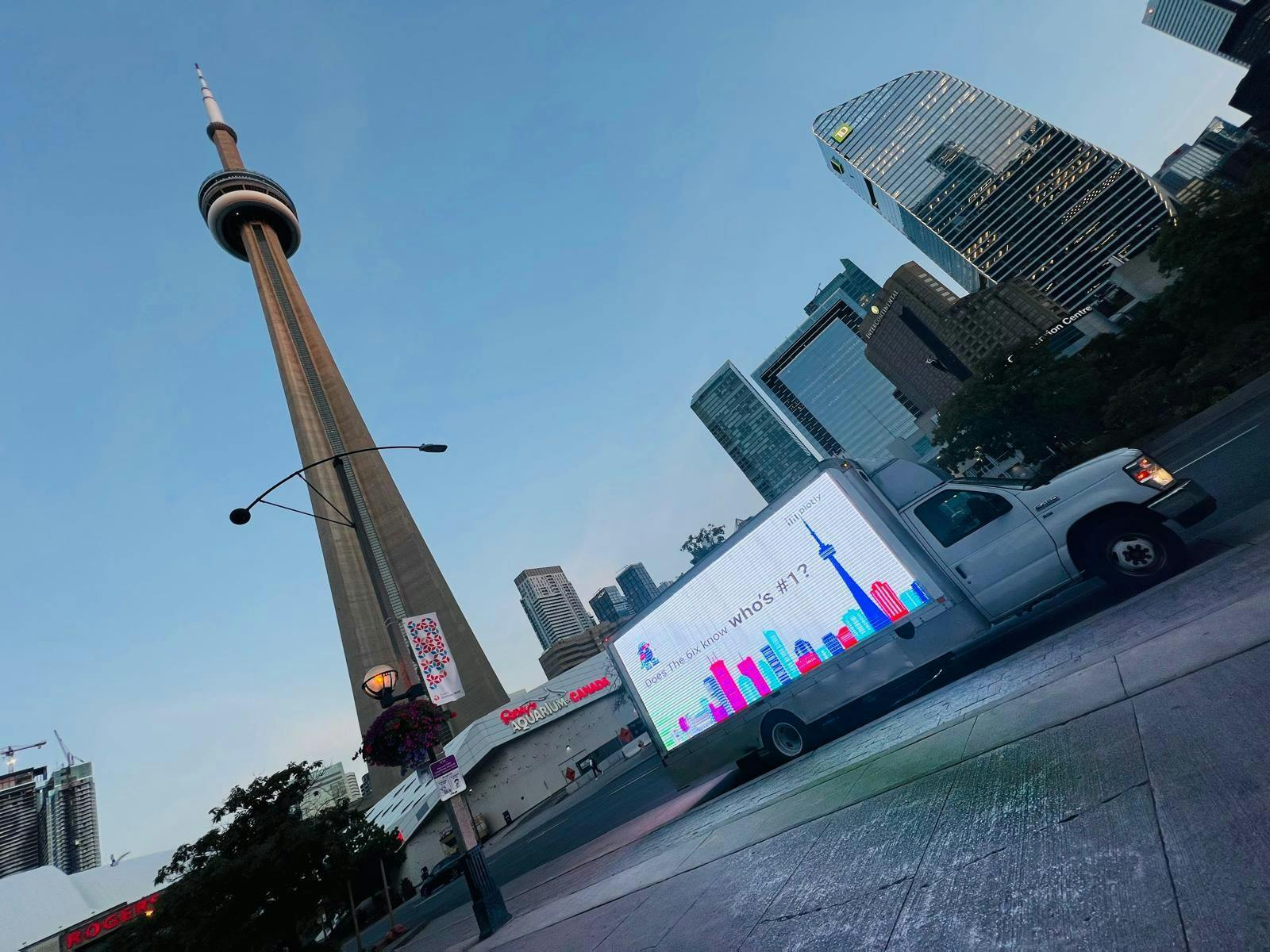 Plotly spotted in Toronto with the CN Tower