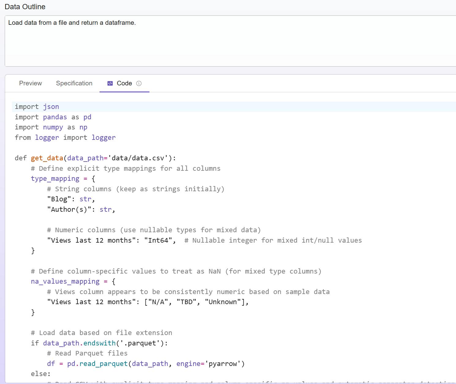 python code in plotly studio
