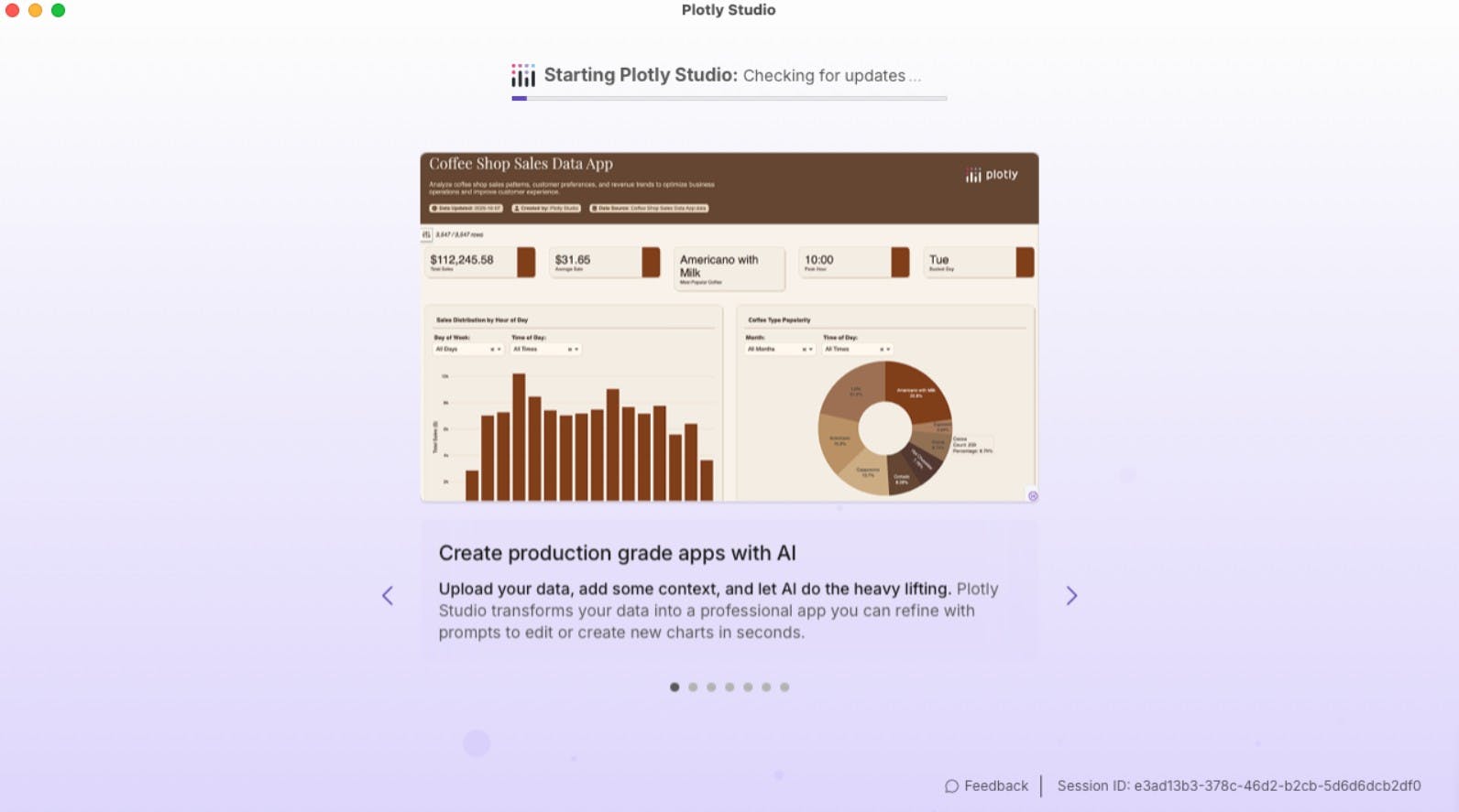 plotly studio loading screen