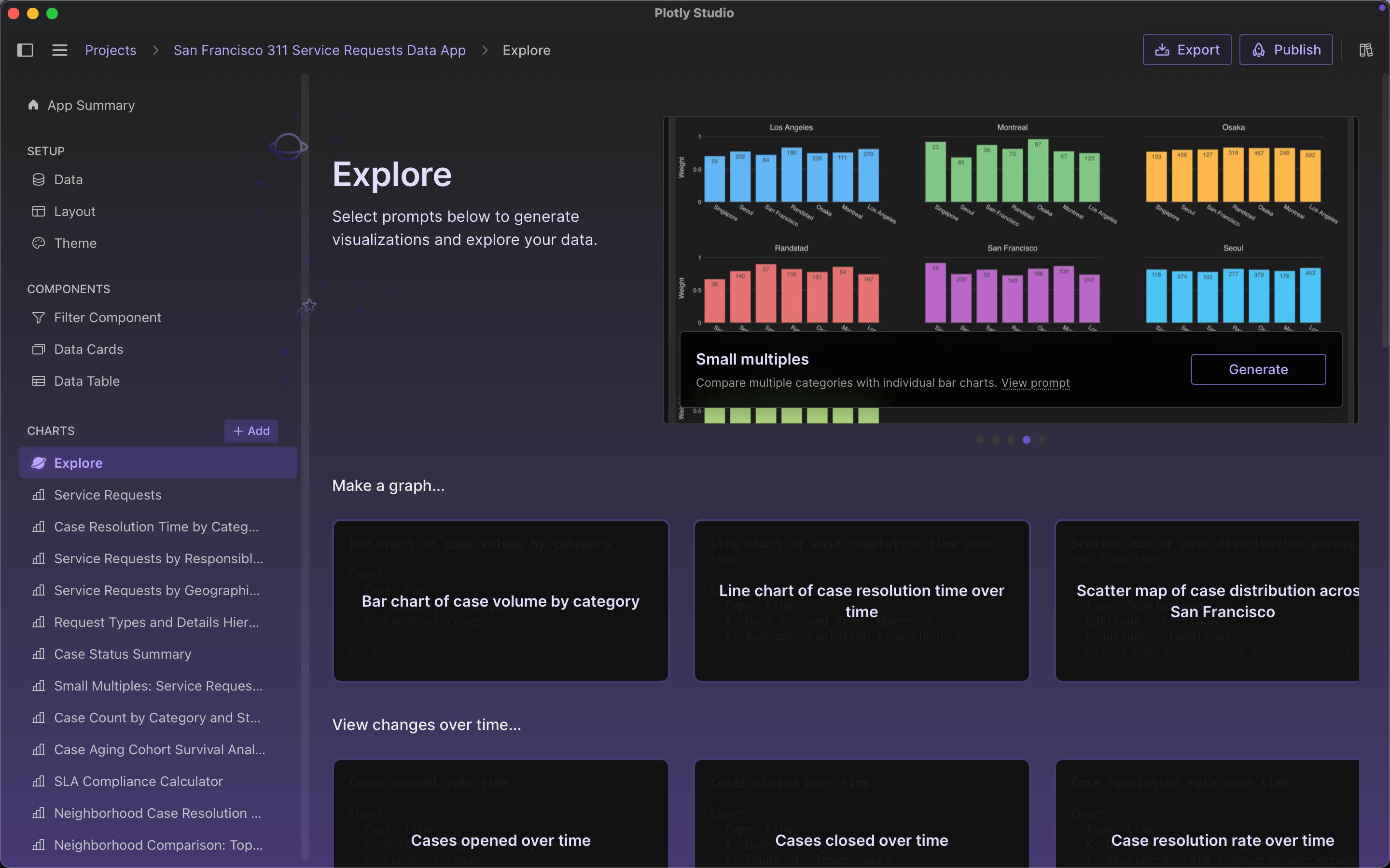 plotly studio explore mode overview