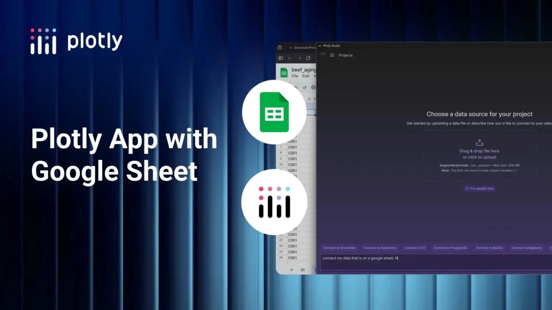 Connect Google Sheet Data to your Data App with Plotly Studio