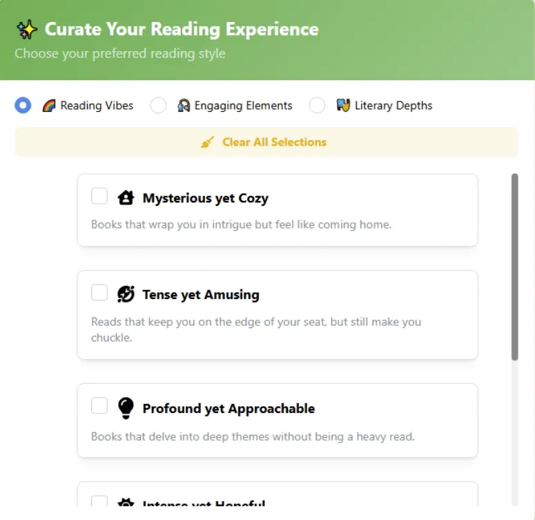 dmc card and radio group