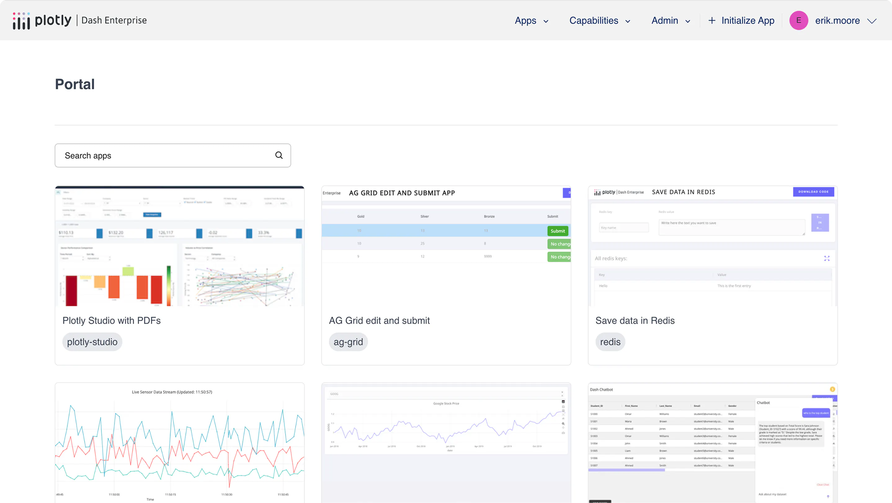 Dash Enterprise Portal 