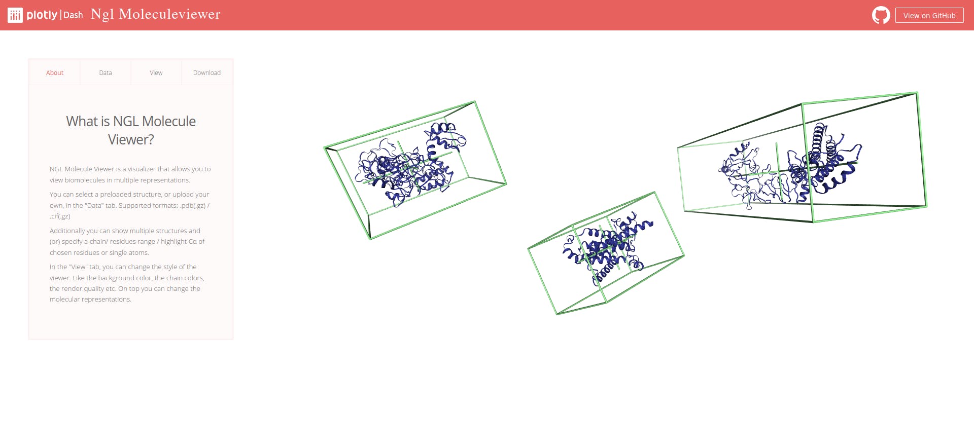 Dash NGL MoleculeViewer