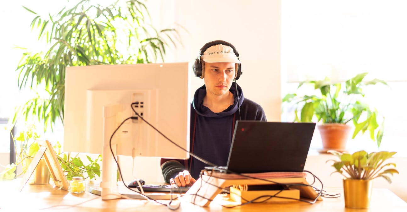 plotly engineer at desk