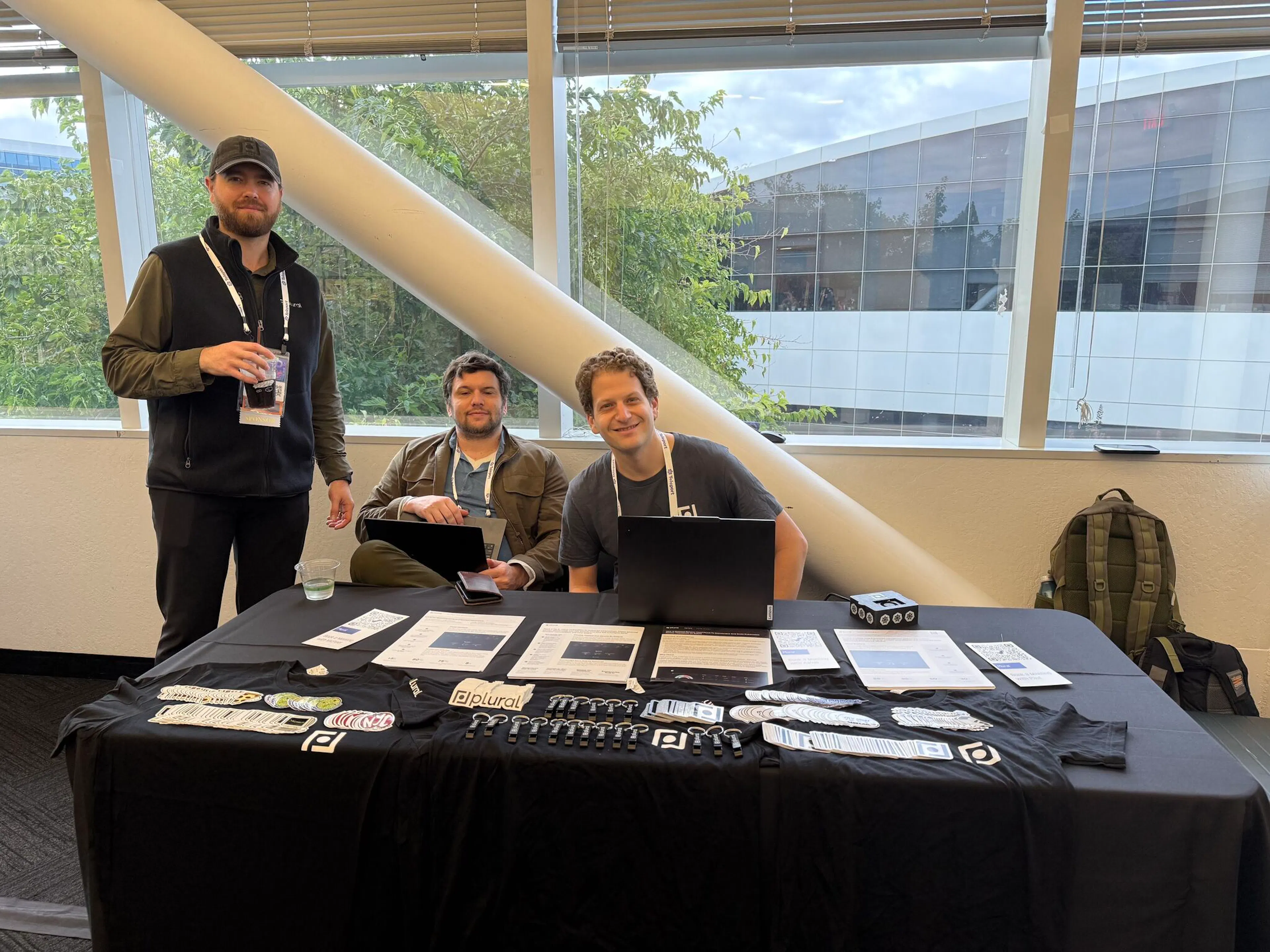team at the conference