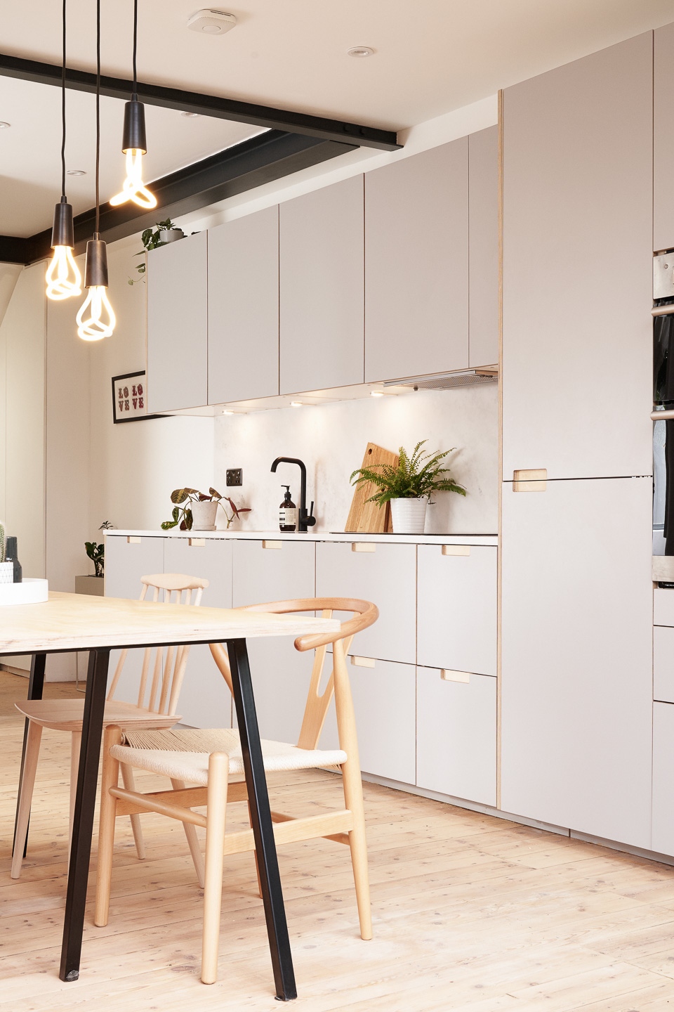 Plykea Formica Fox grey plywood fronts 