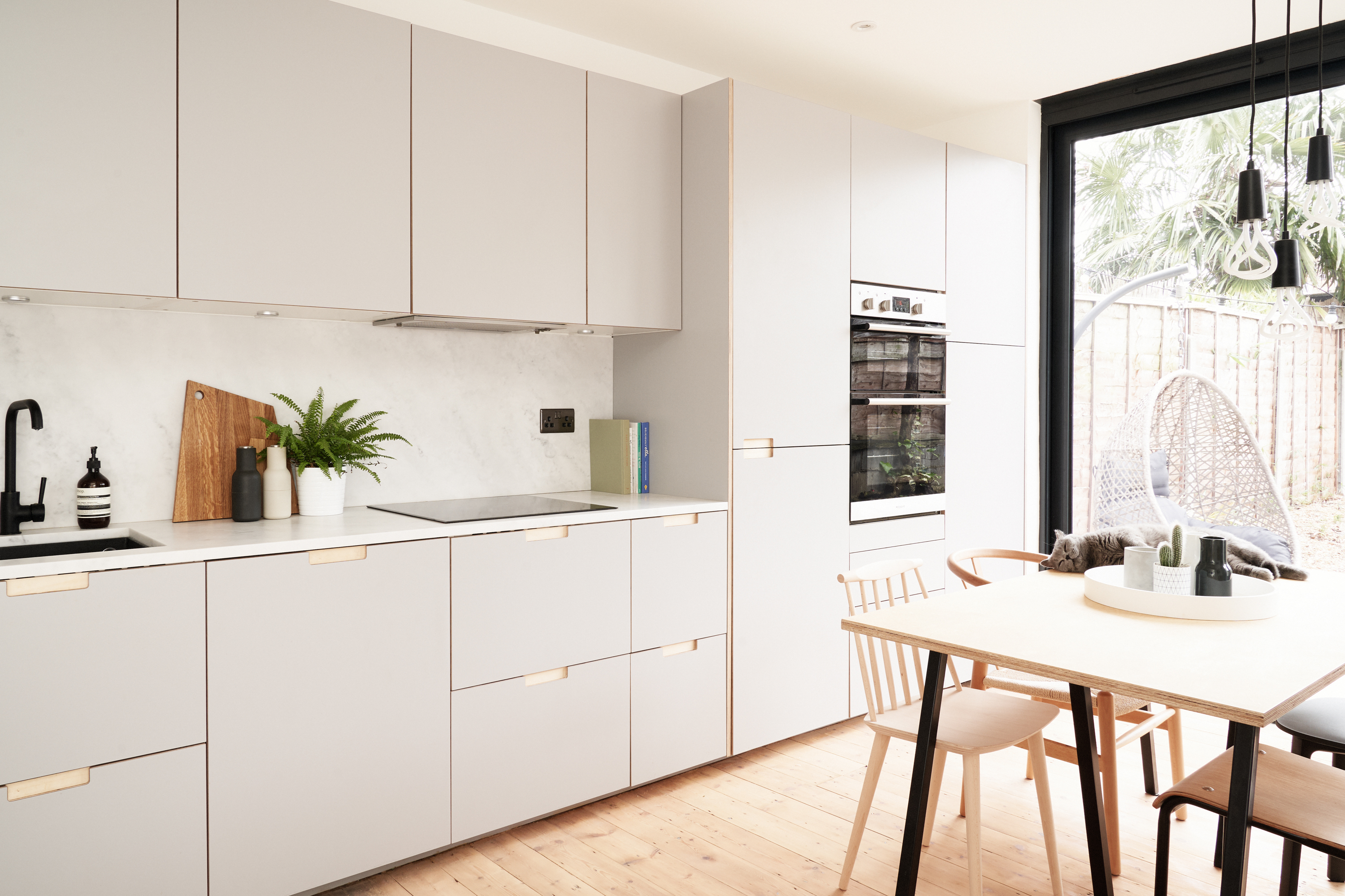 Plykea Formica Fox grey plywood fronts 