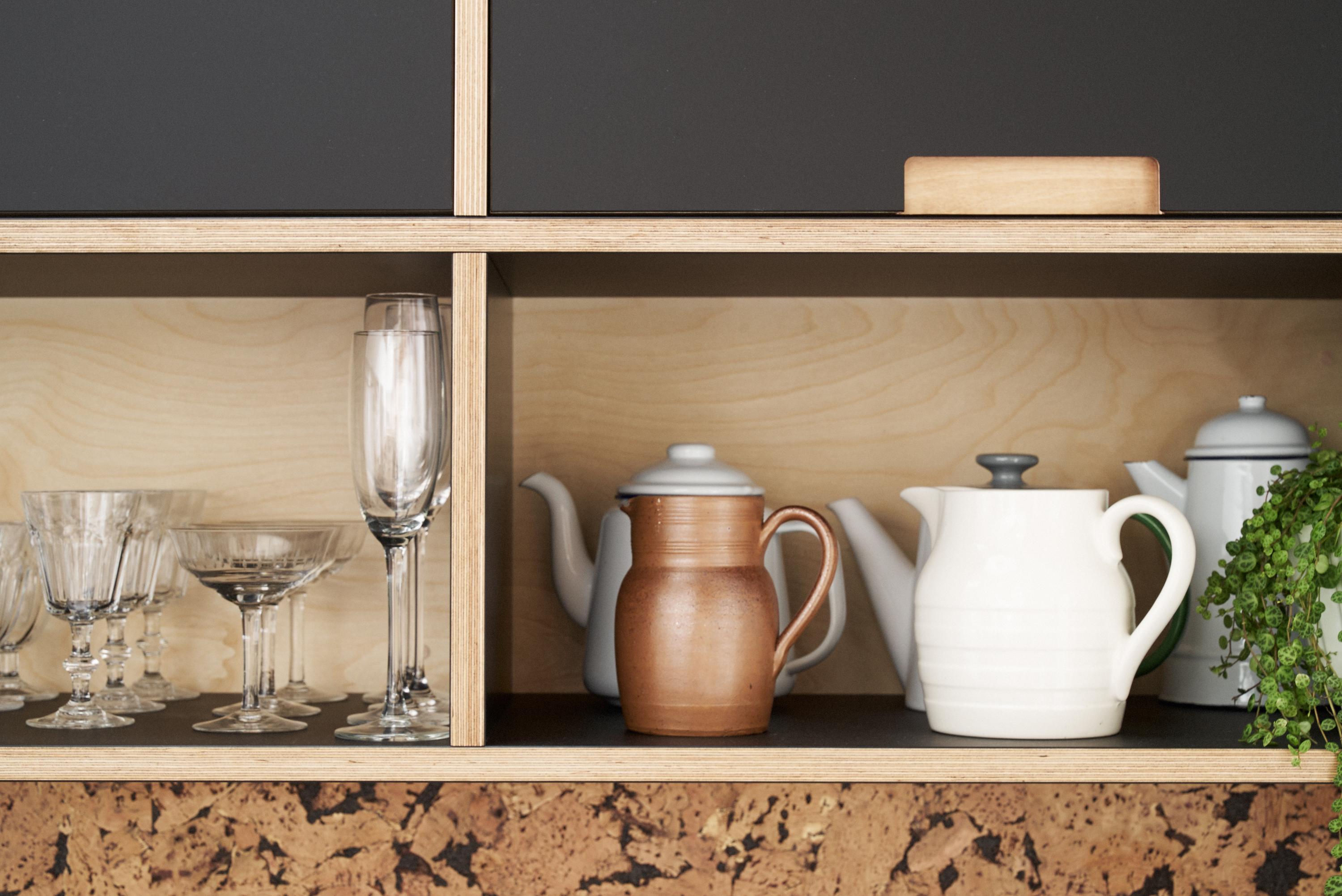 Fenix Nero Ingo and birch fronts in our Whiterock Road kitchen