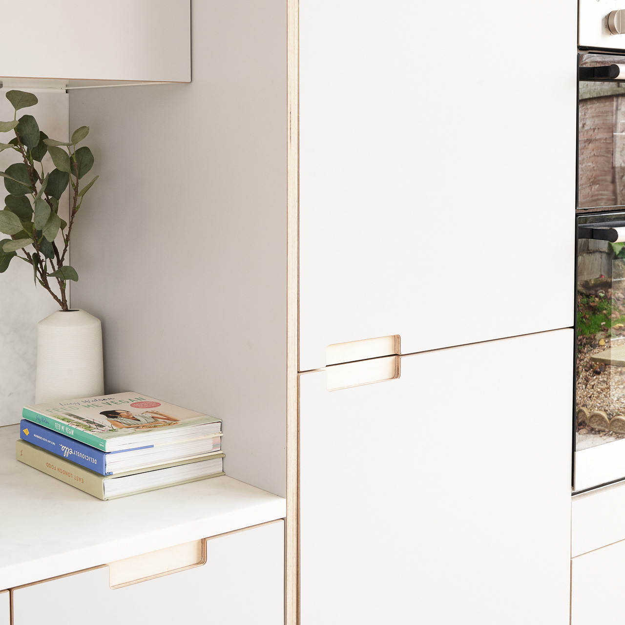 Plykea Formica Fox grey plywood fronts 