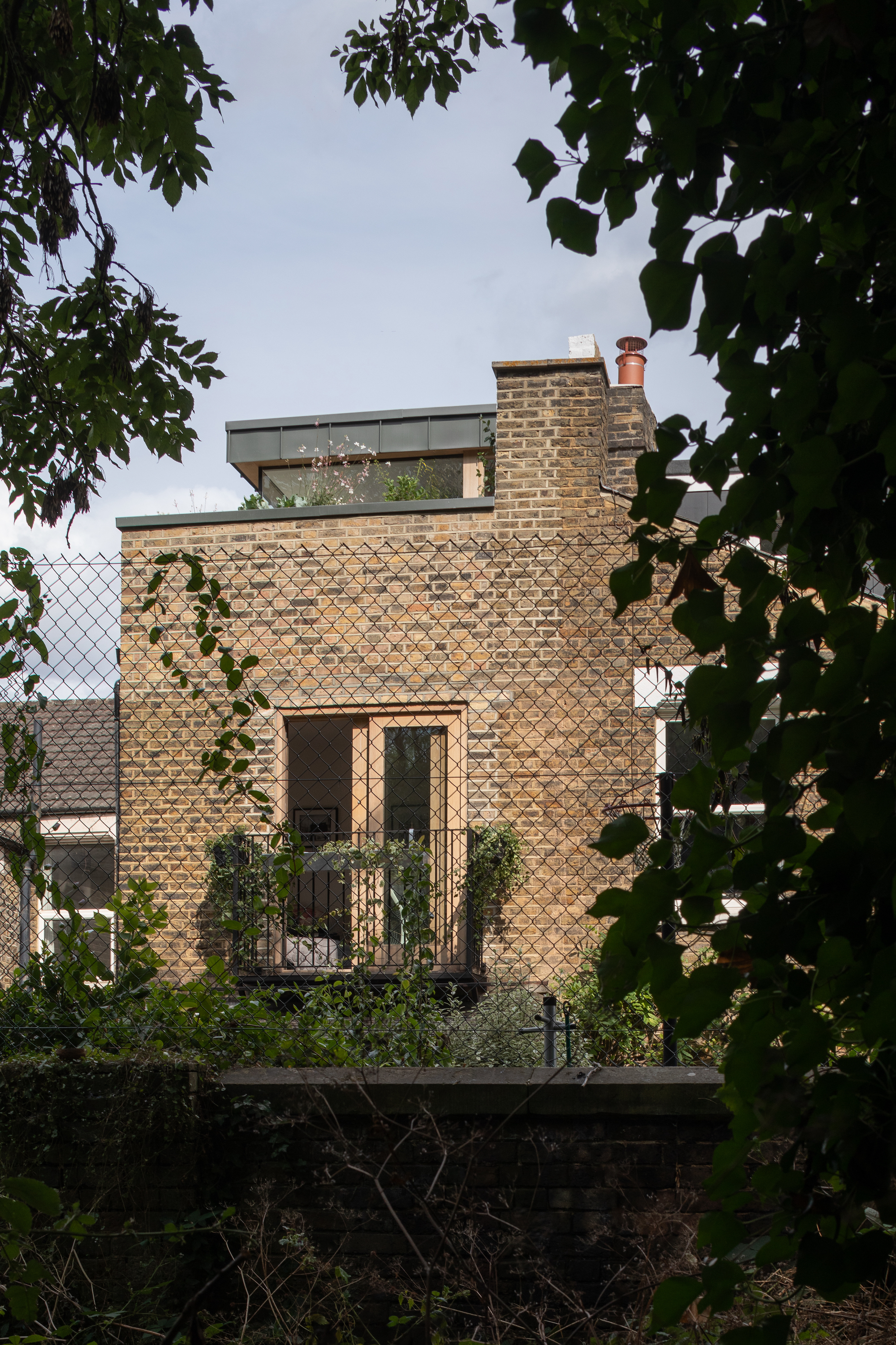 External view of rooftop kitchen extension