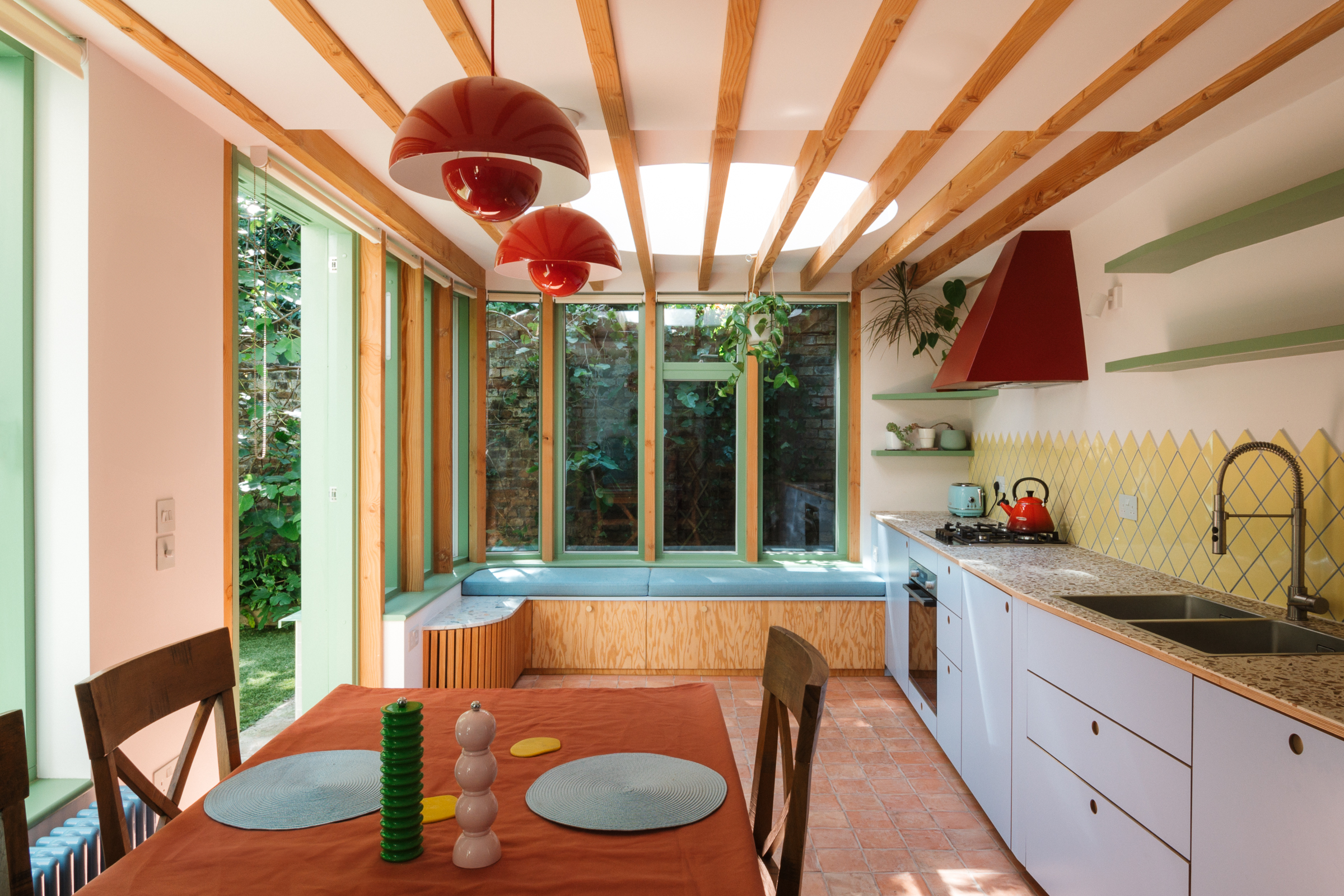 Plykea Formica Peaceful Blue plywood fronts