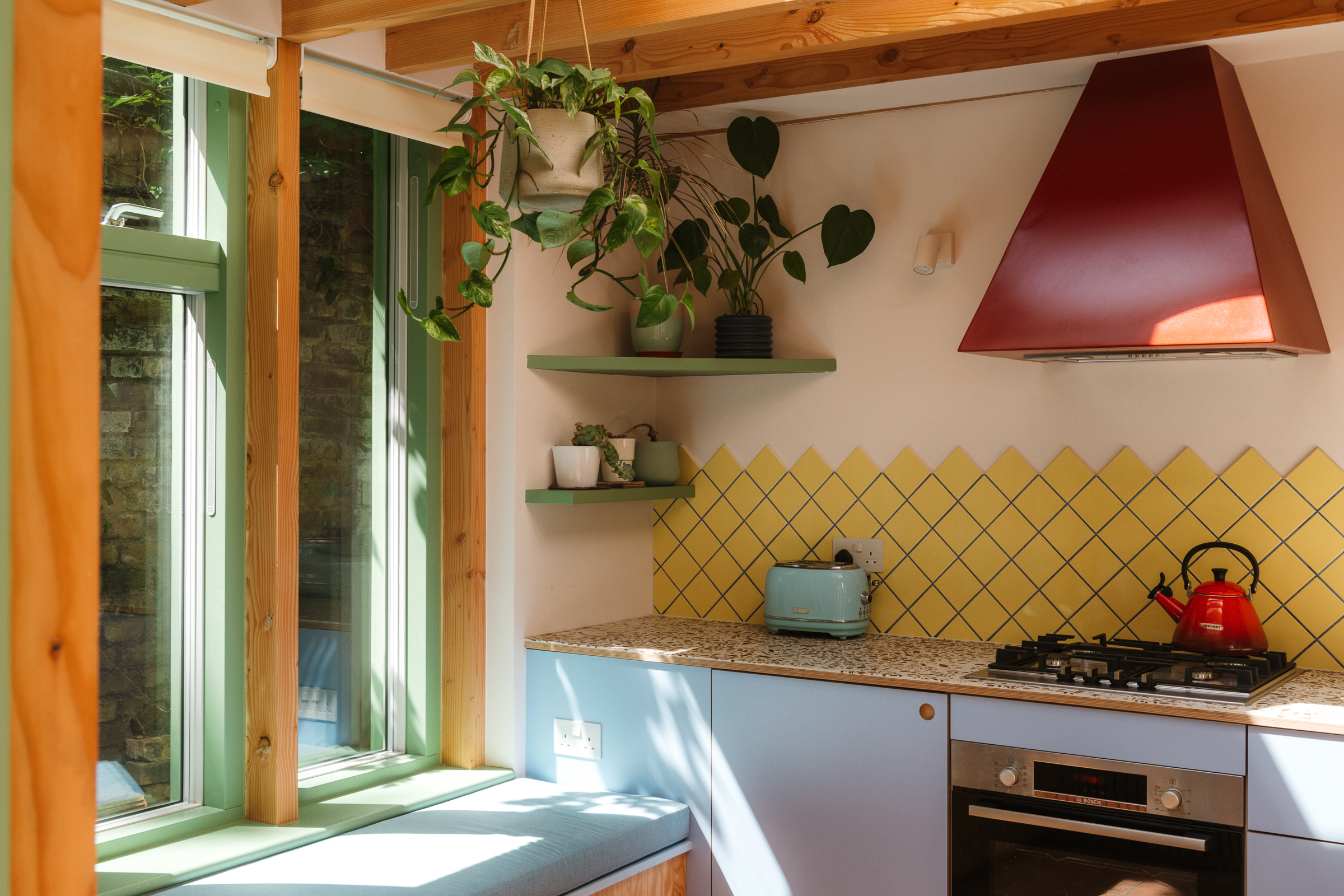 Plykea Formica Peaceful Blue plywood fronts