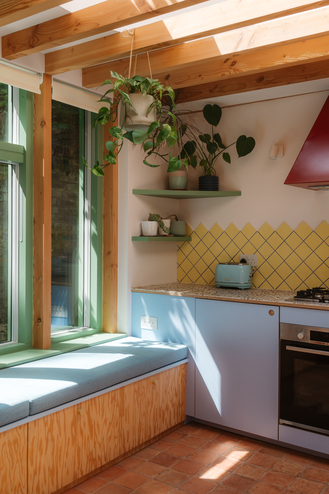 Plykea Formica Peaceful Blue plywood fronts