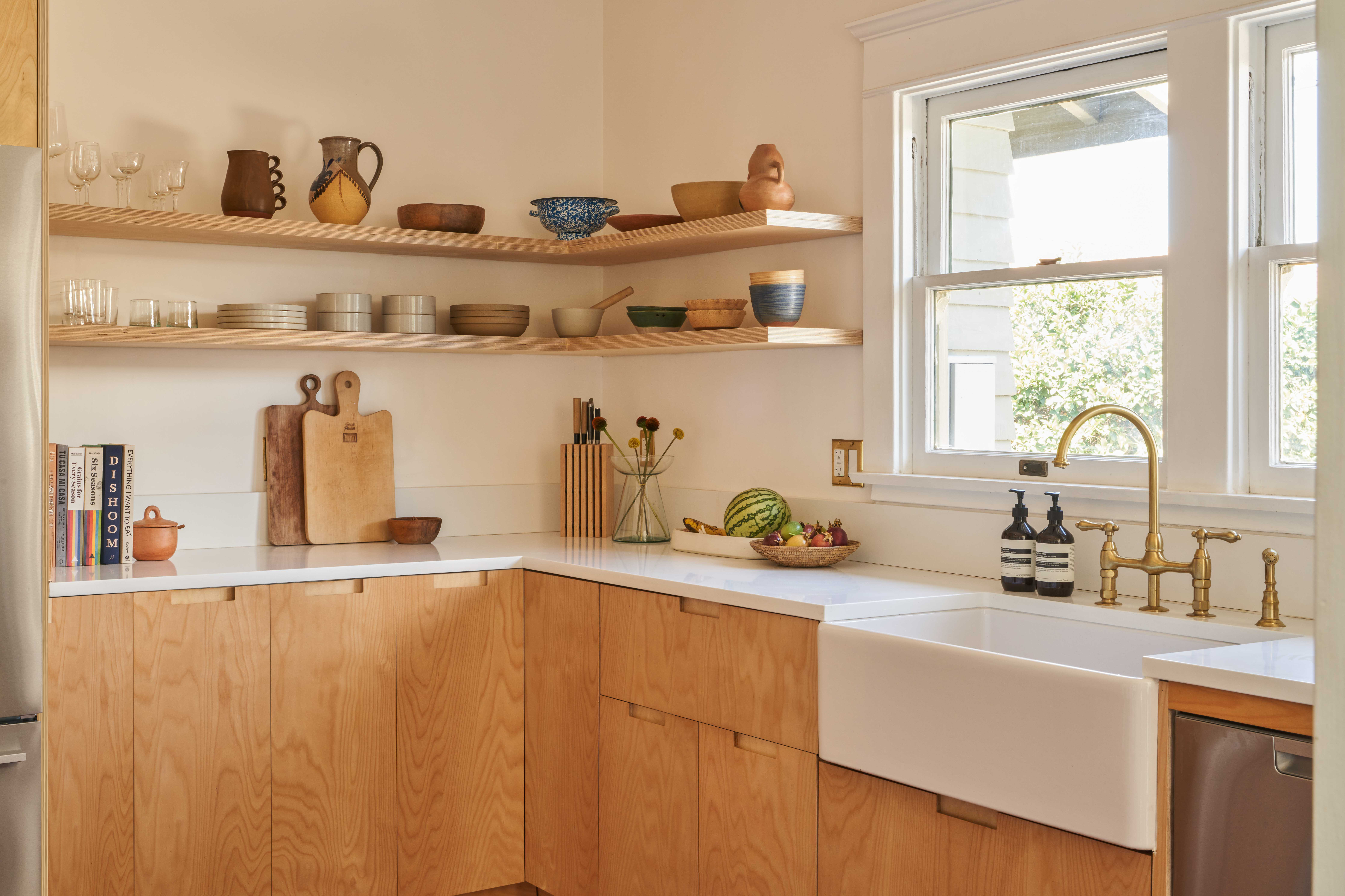 Plykea birch plywood kitchen fronts with semi-recessed handles