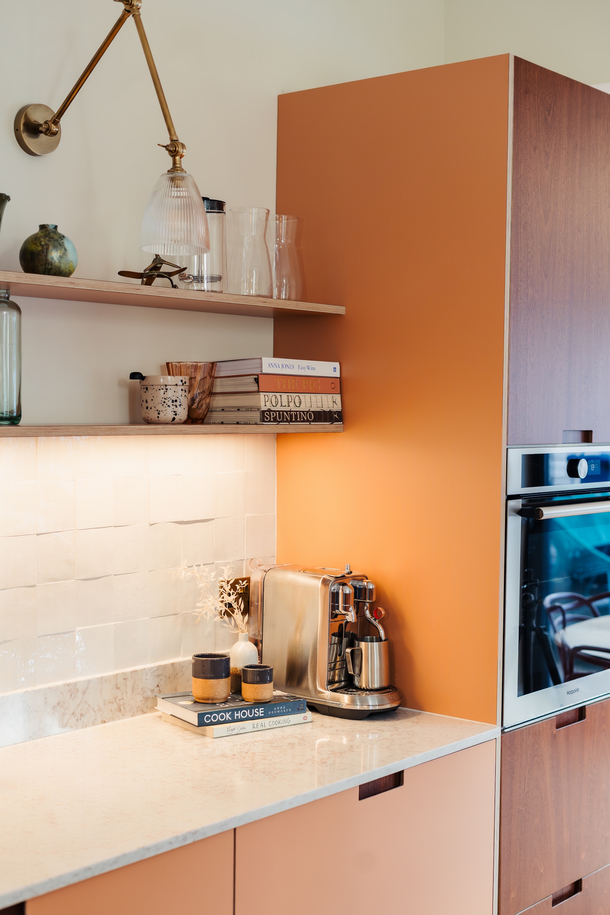 Plykea Formica Earthenware and sapele veneered birch plywood