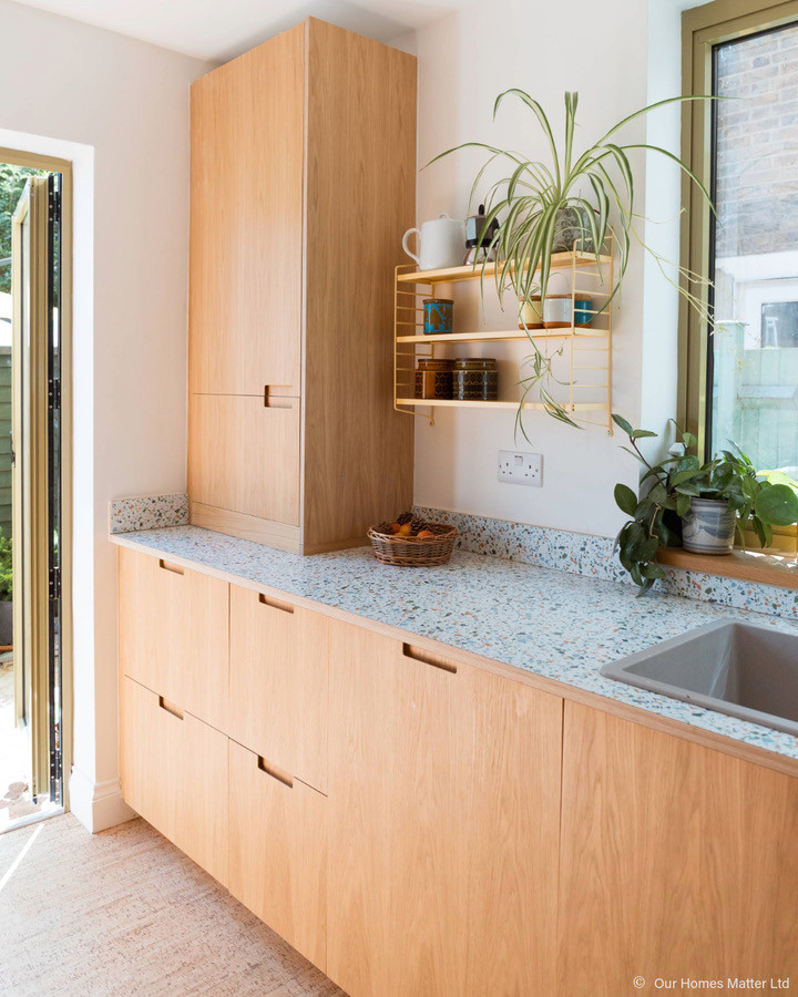 Plykea oak-veneered birch plywood kitchen fronts