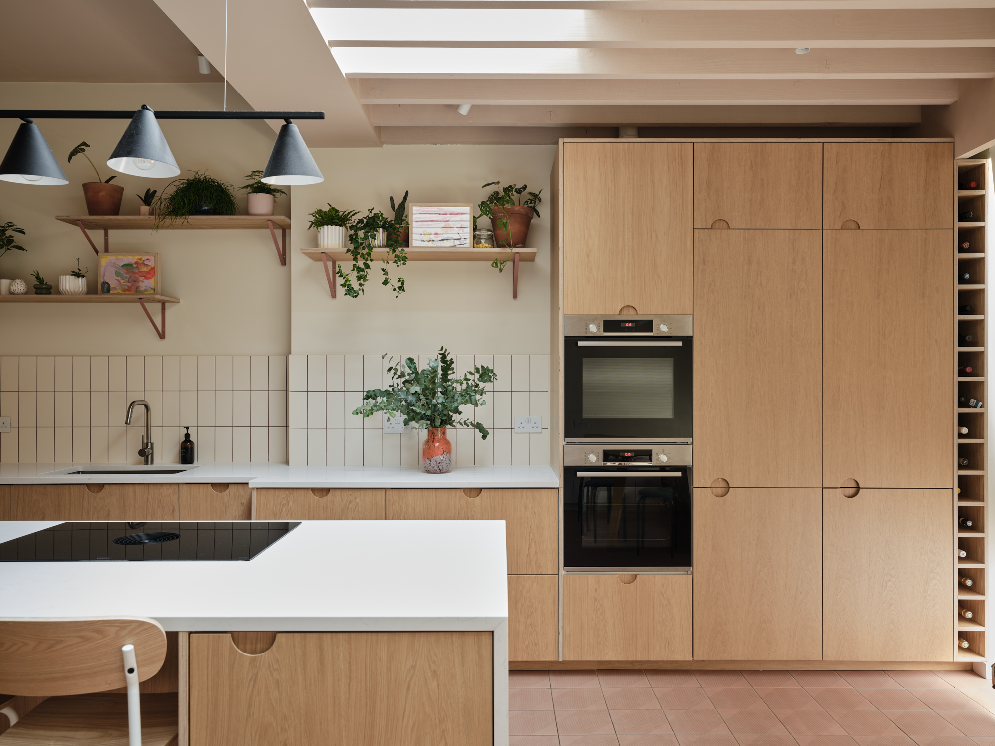 Plykea oak-veneered birch plywood kitchen fronts