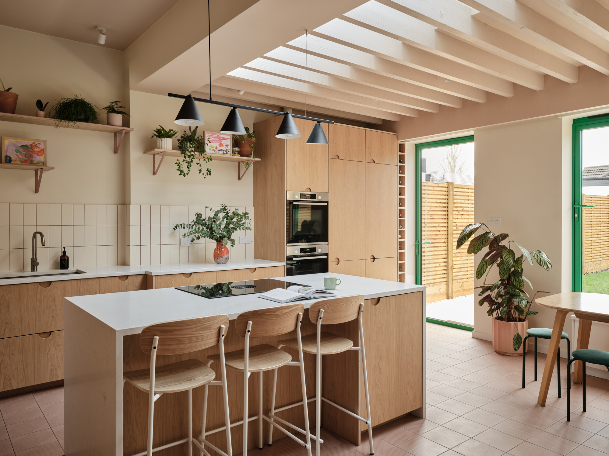 Plykea oak-veneered birch plywood kitchen fronts