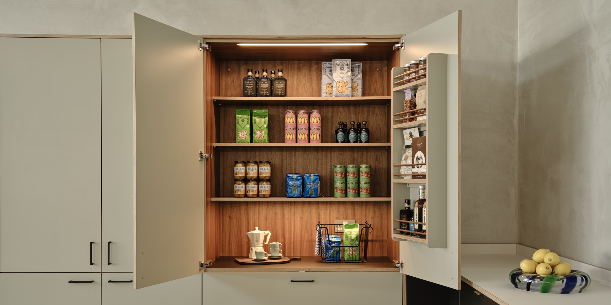 Plykea showroom plywood kitchen pantry