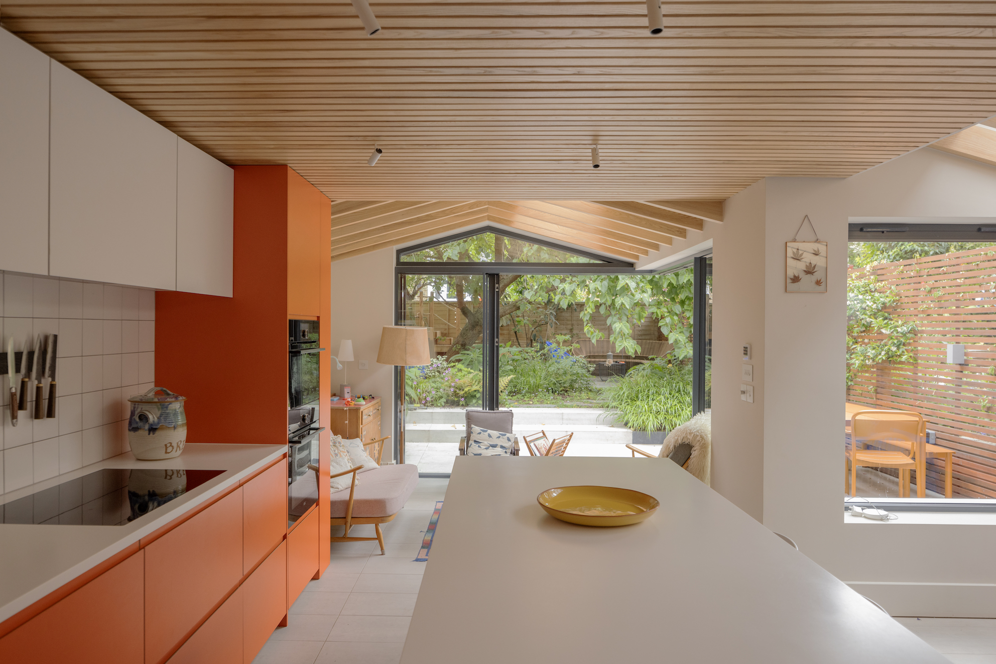 Plykea Formica Clementine and Arpa Bloom Bianco Nube faced birch plywood kitchen 