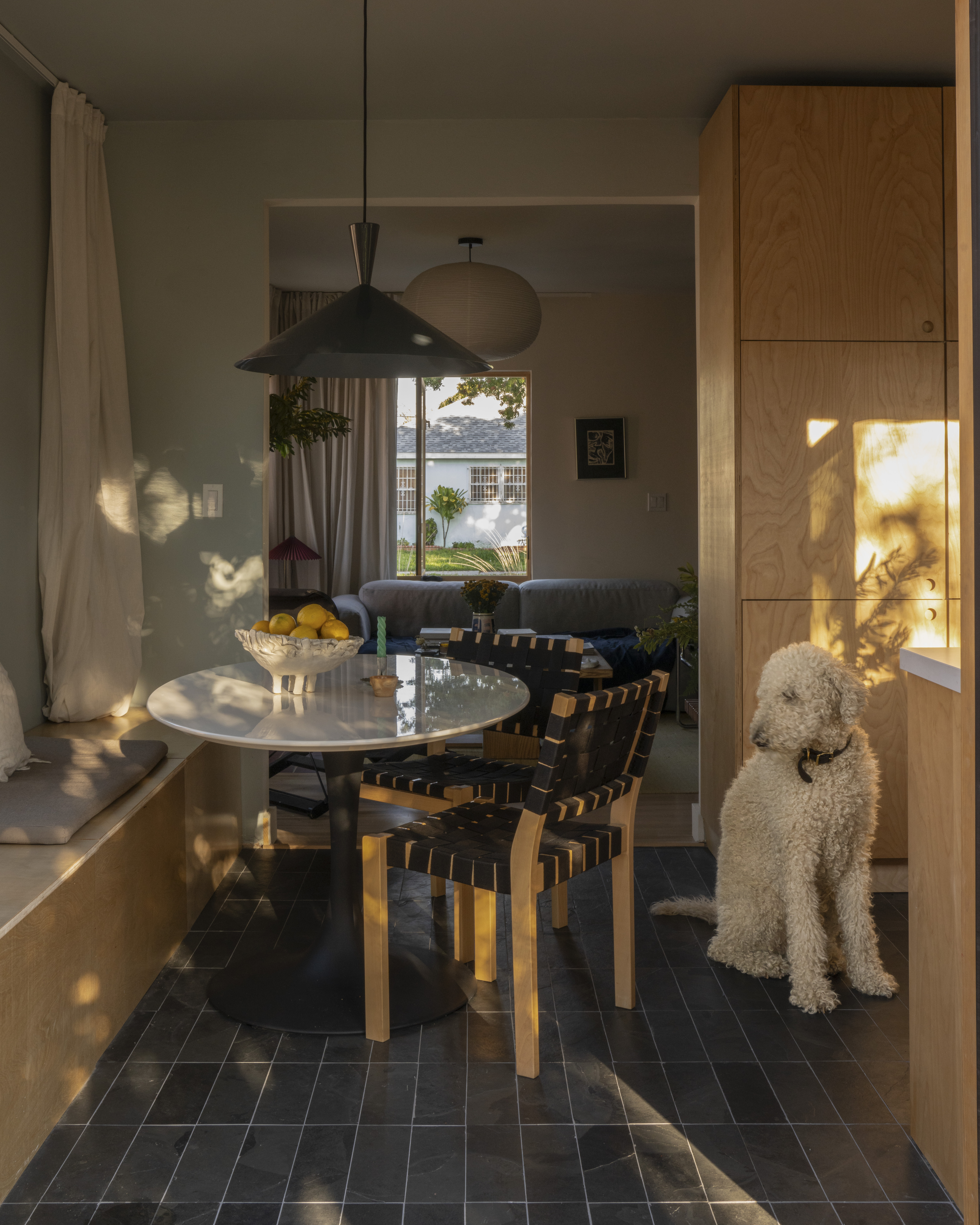 Plykea birch plywood fronts with circular handles 