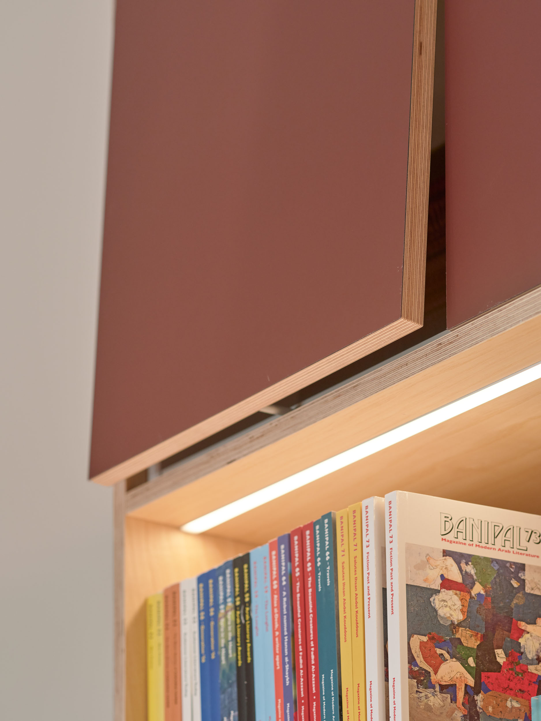 Plykea Fenix Rosso Jaipur plywood doors for IKEA Metod + ash-veneered plywood