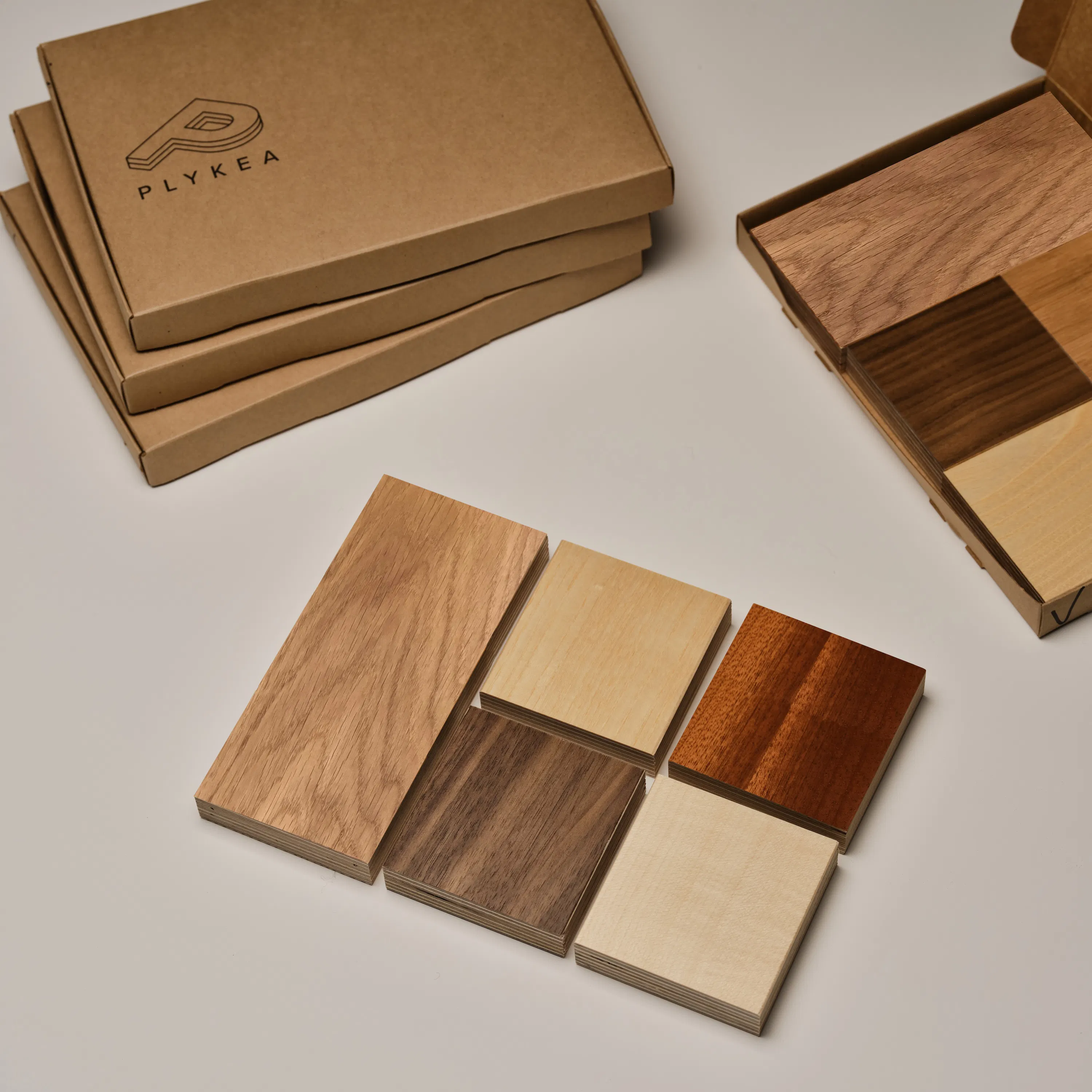 Plykea wood veneer plywood kitchen sample pack