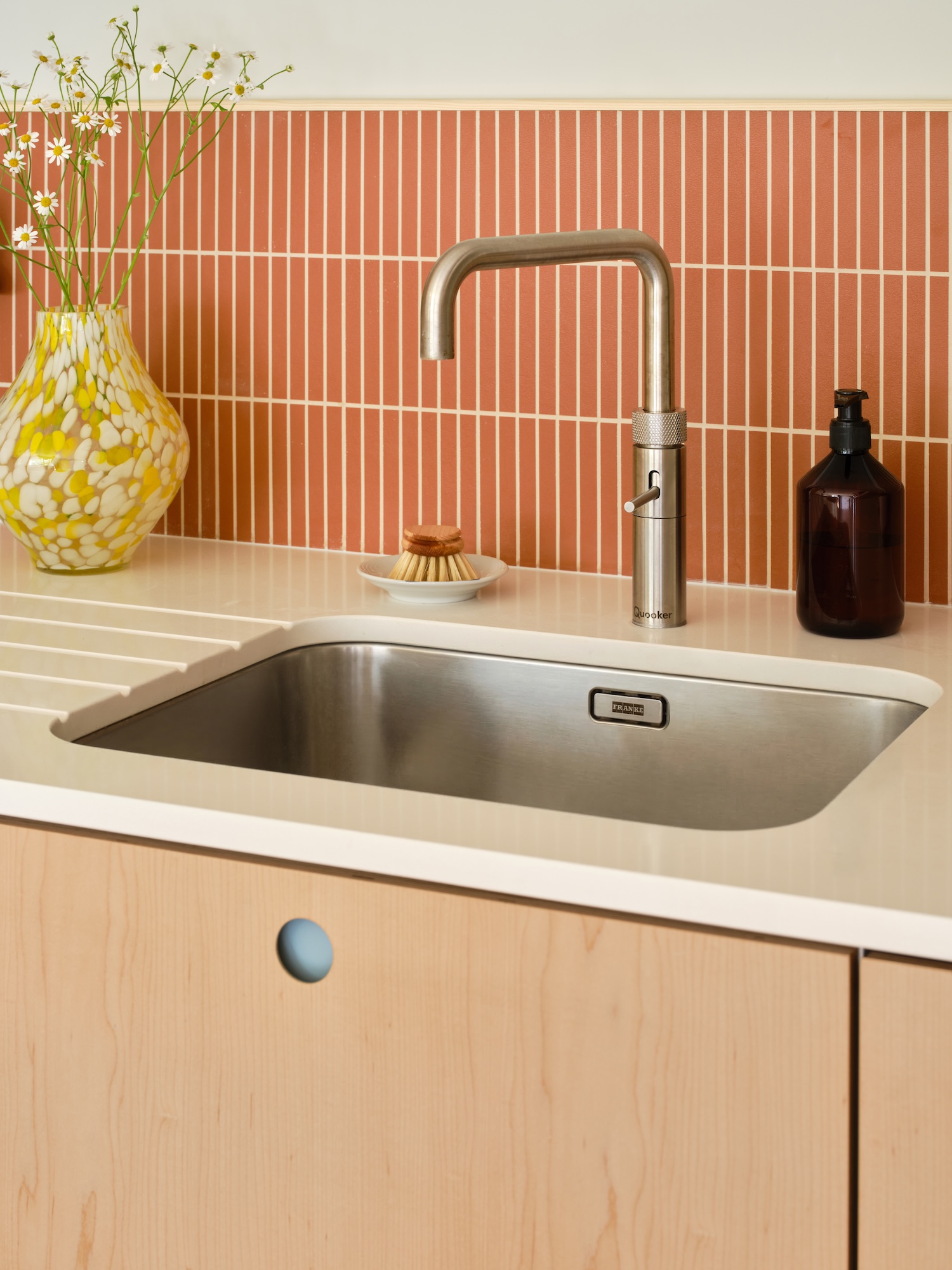 Plykea maple-veneered birch plywood + circular handles