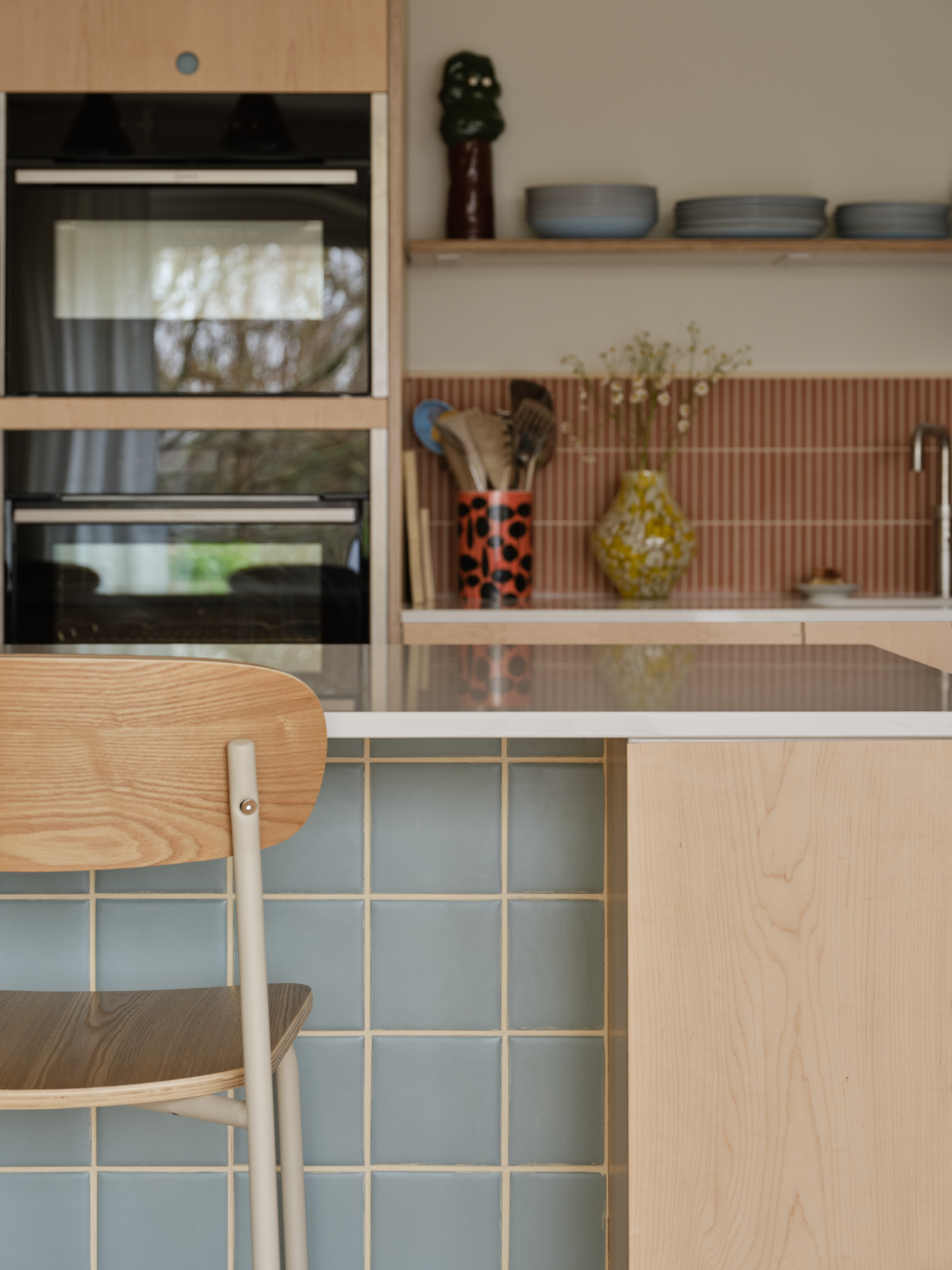 Plykea maple-veneered birch plywood + circular handles