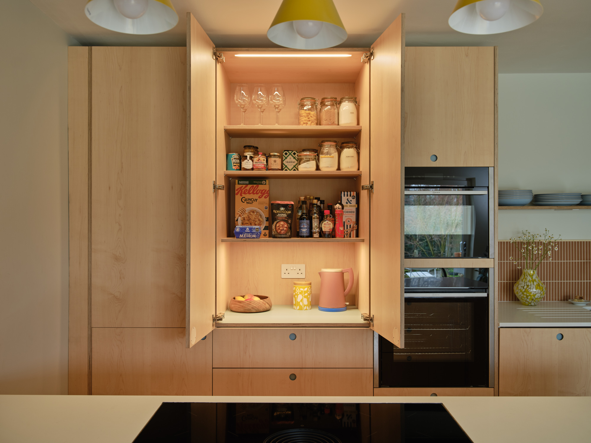 Plykea maple-veneered birch plywood pantry unit