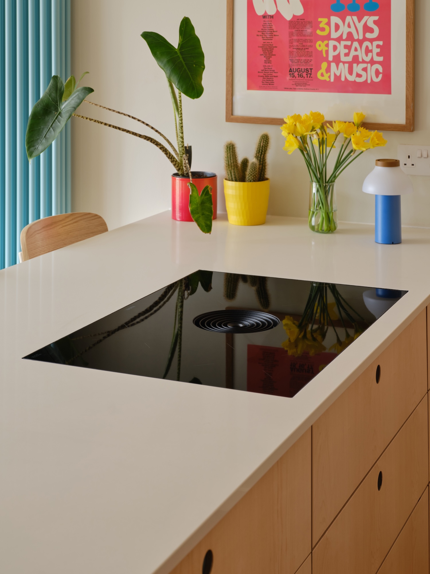 Plykea maple-veneered birch plywood kitchen island with BORA hob