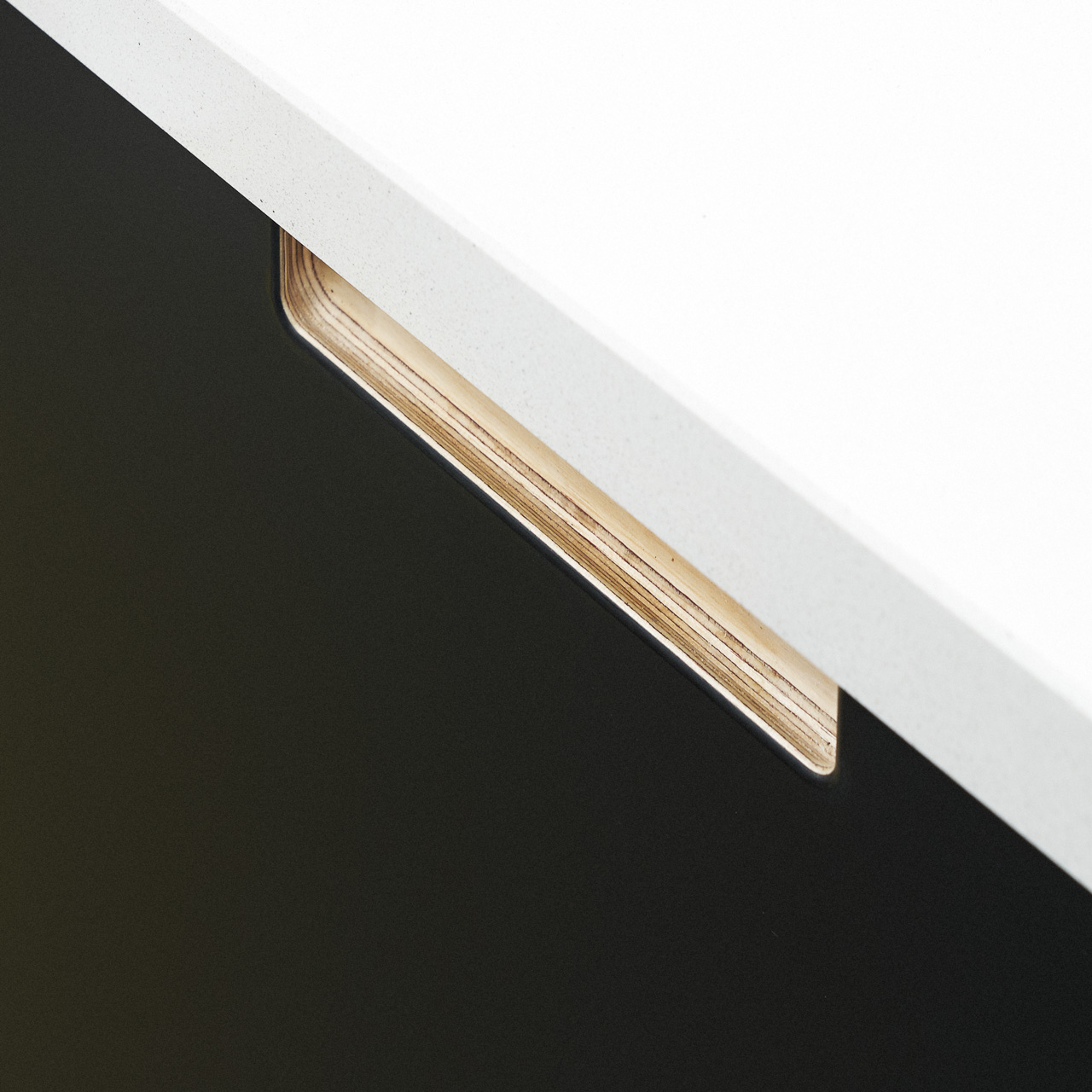 Fenix Nero Ingo and birch fronts in our Whiterock Road kitchen