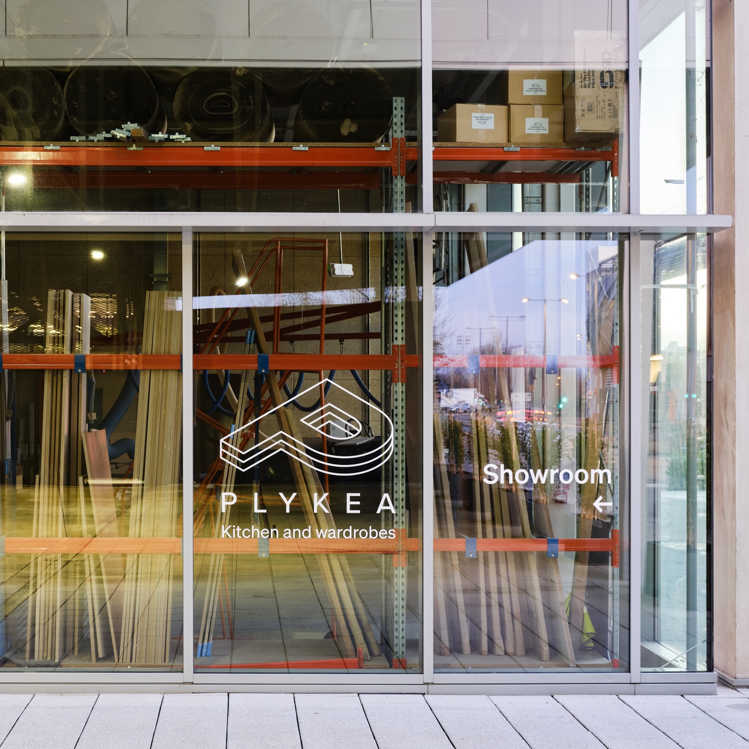 Plykea showroom exterior, Here East Hackney Wick