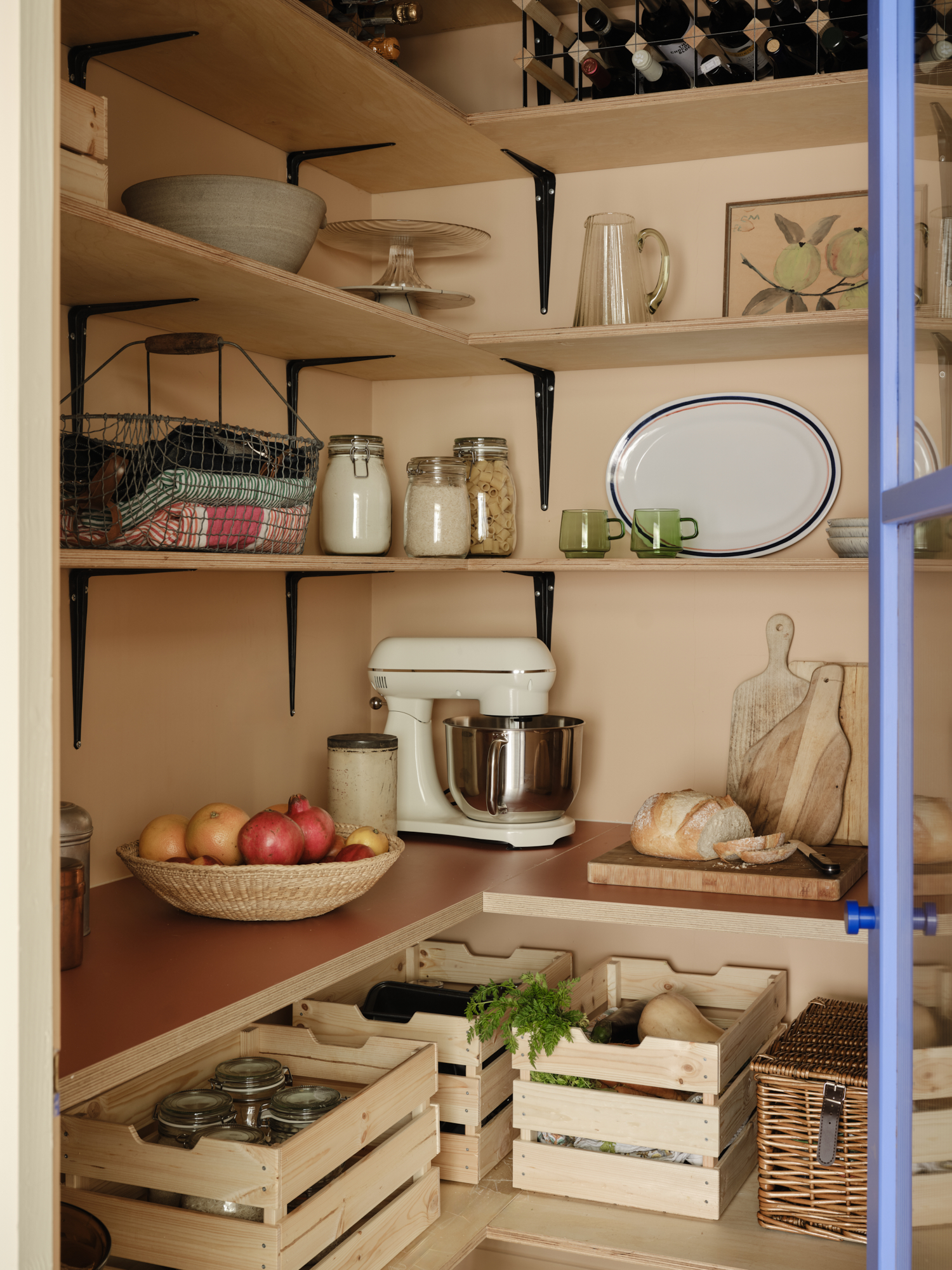 Plykea Arpa Rosa Shade plywood shelving
