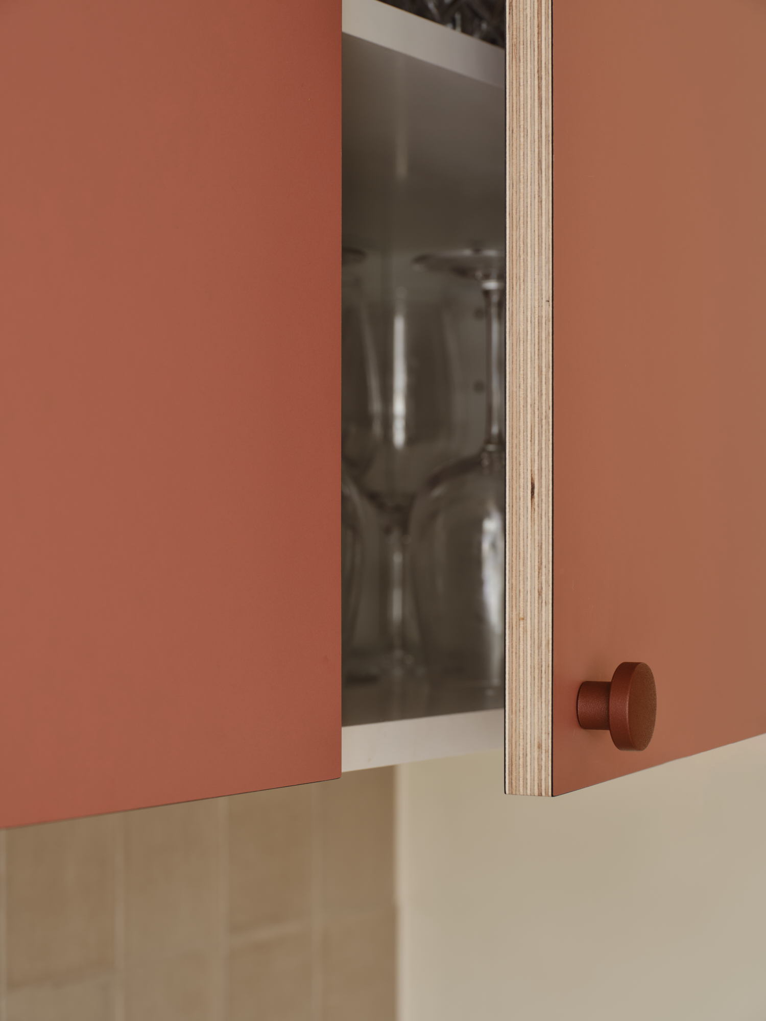 Plykea Arpa Rosa Shade plywood kitchen