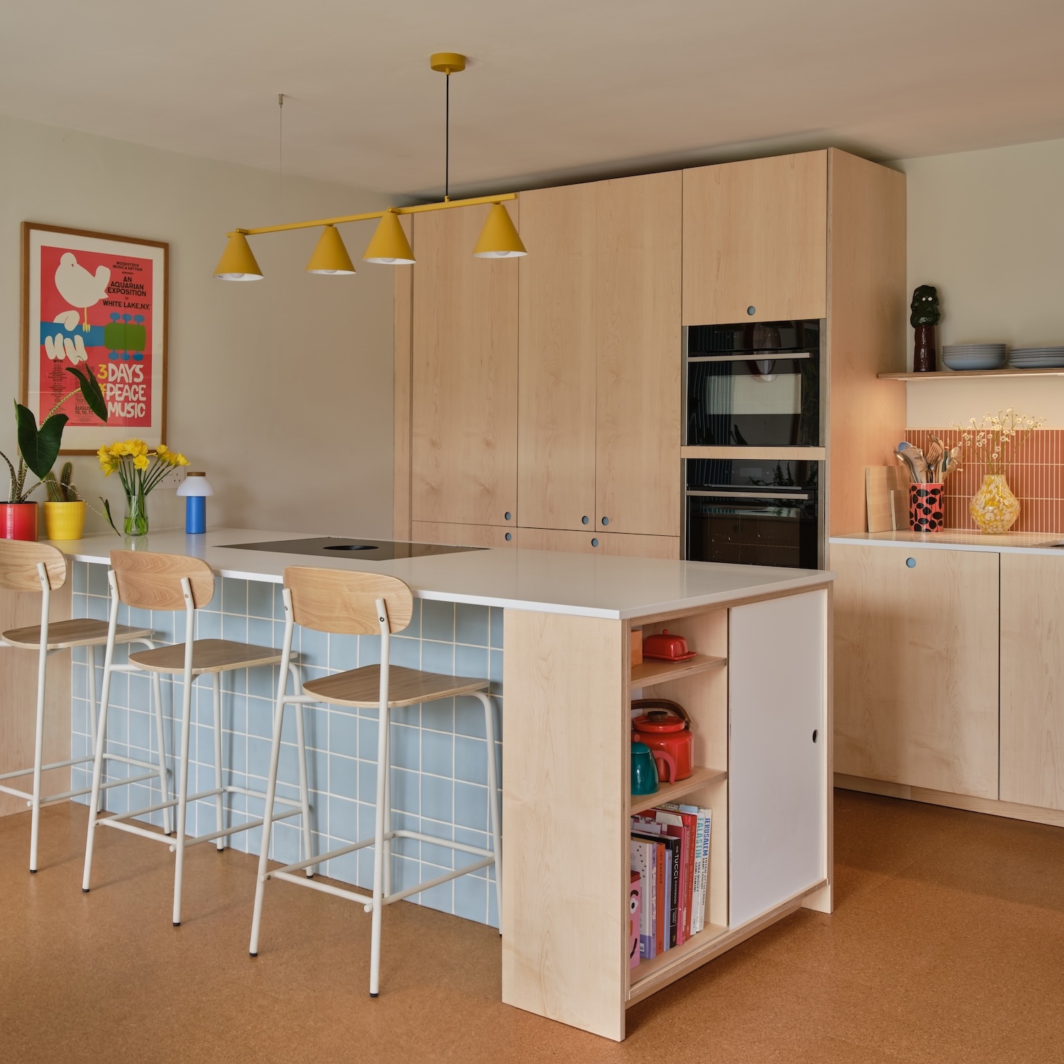 Plykea maple-veneered birch plywood island Ürtil shelf unit