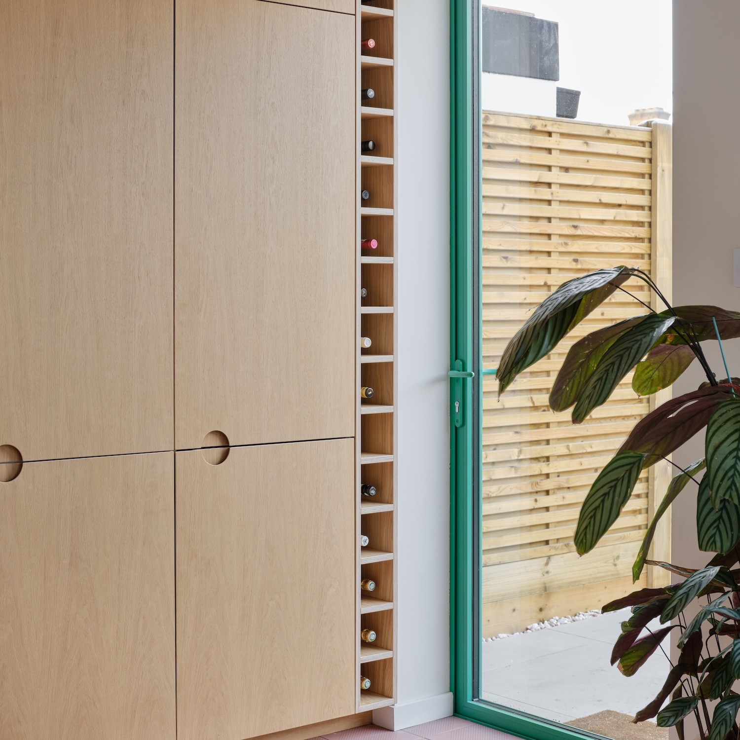 Plykea oak-veneered birch plywood custom wine rack