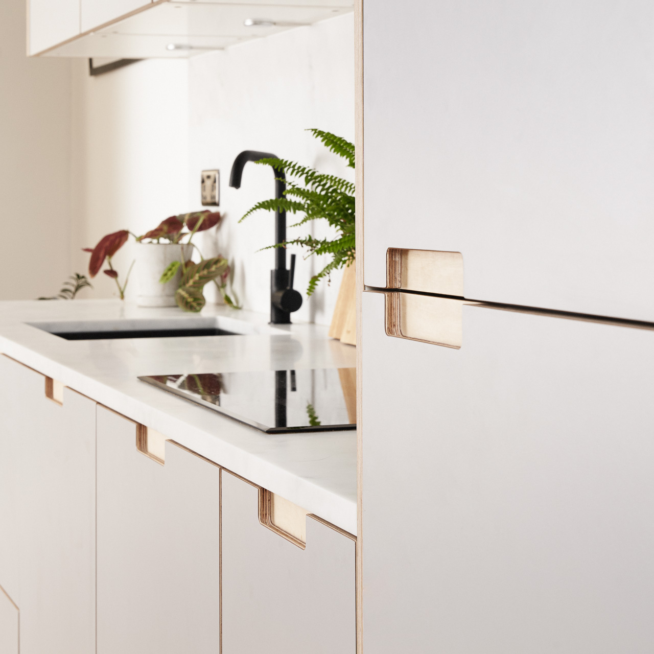 Plykea Formica Fox grey plywood fronts 