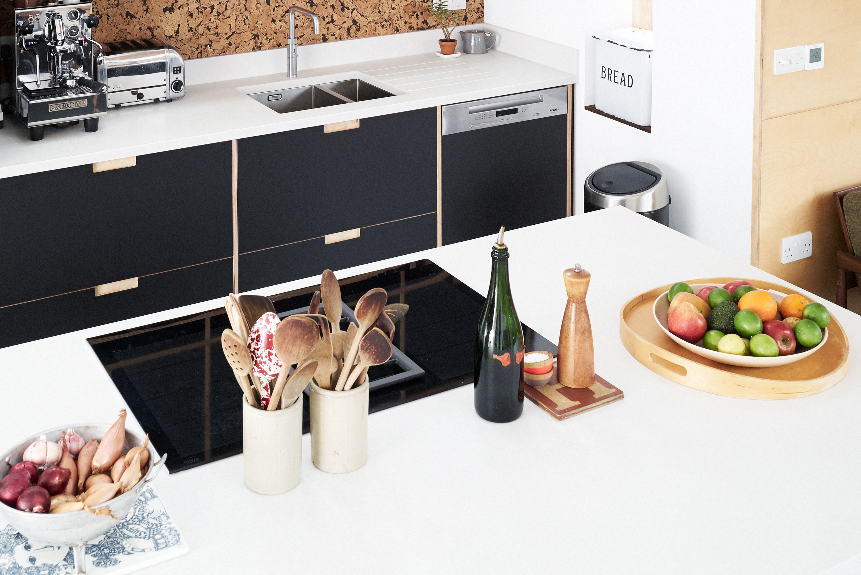 Fenix Nero Ingo and birch fronts in our Whiterock Road kitchen