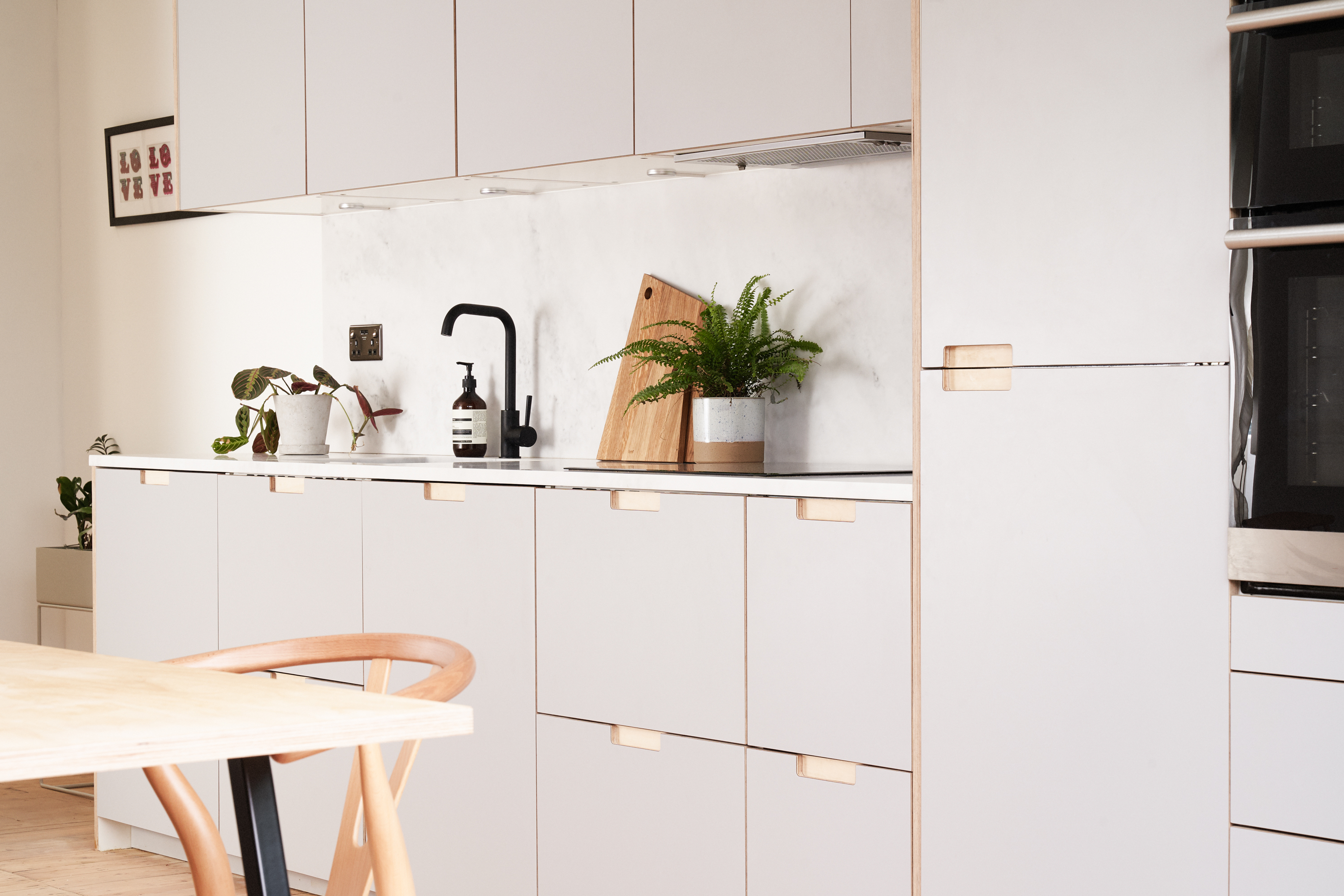 Plykea Formica Fox grey plywood fronts 