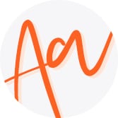 Two letter As in a script font