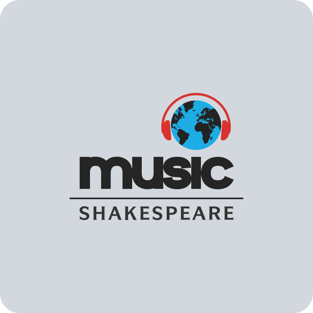 Shakespeare Music logo on an eggshell colored background