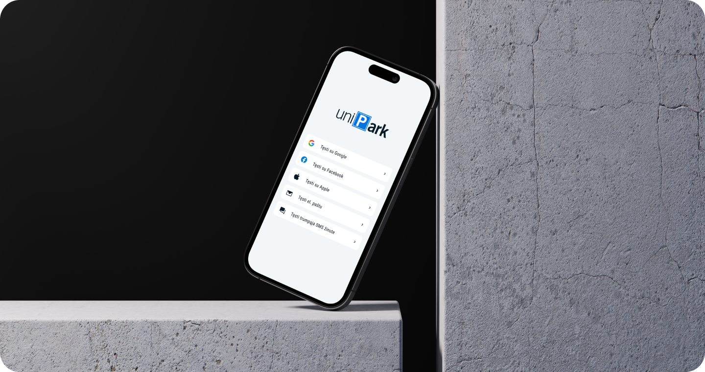 A mobile screen showing the login options