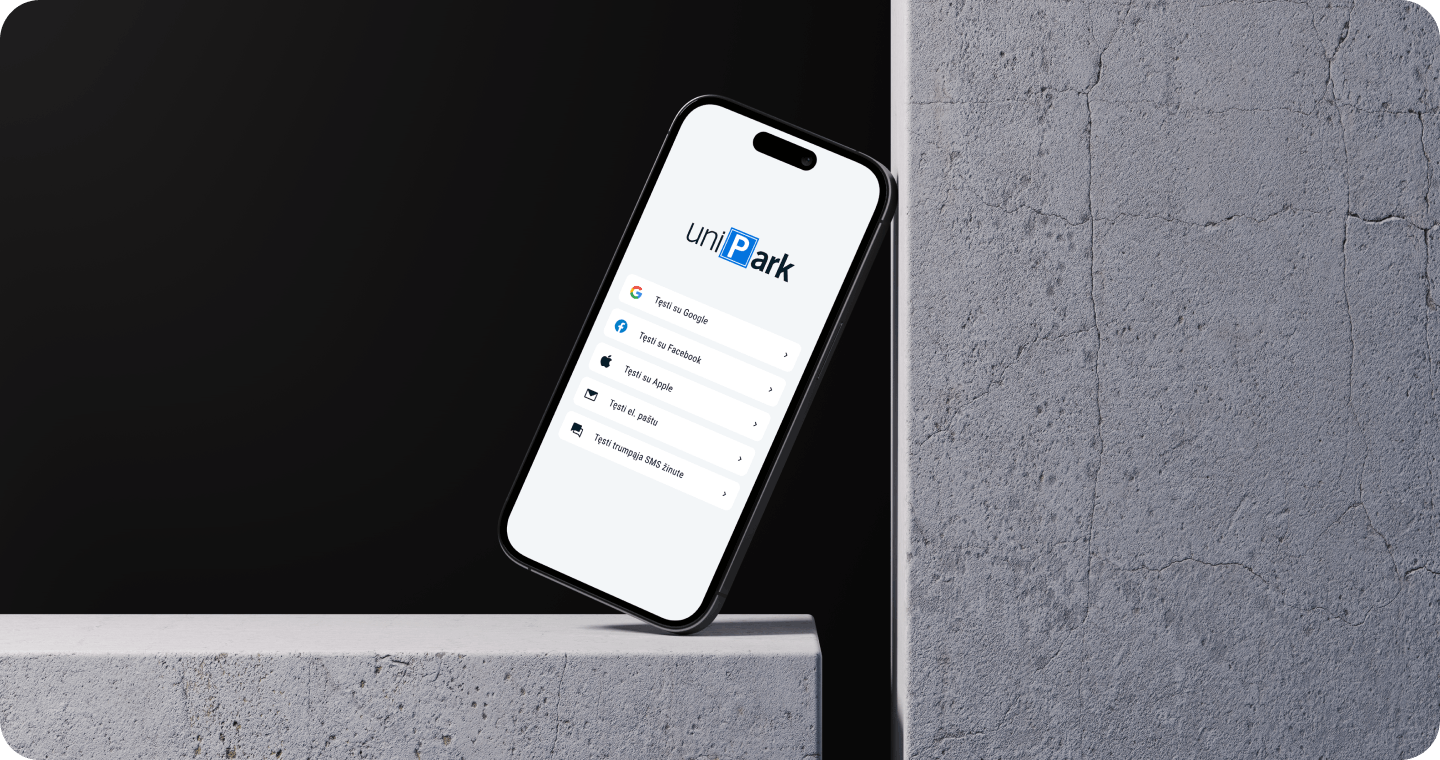 A mobile screen showing the login options