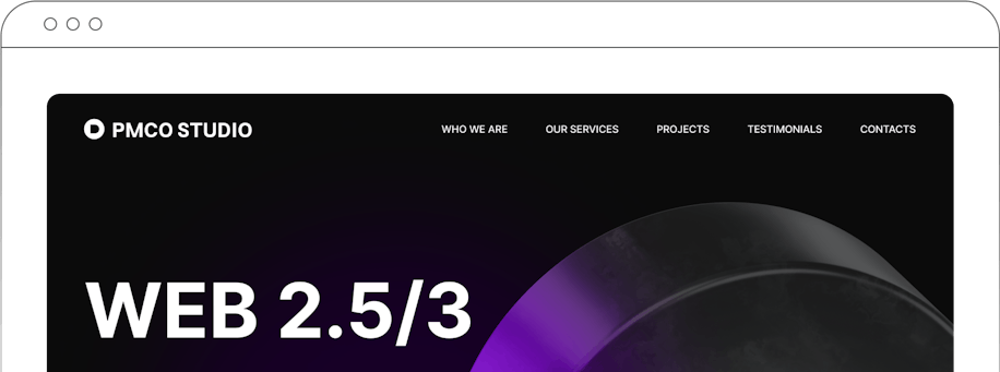 A screen shot of the landing page framed in a browser window