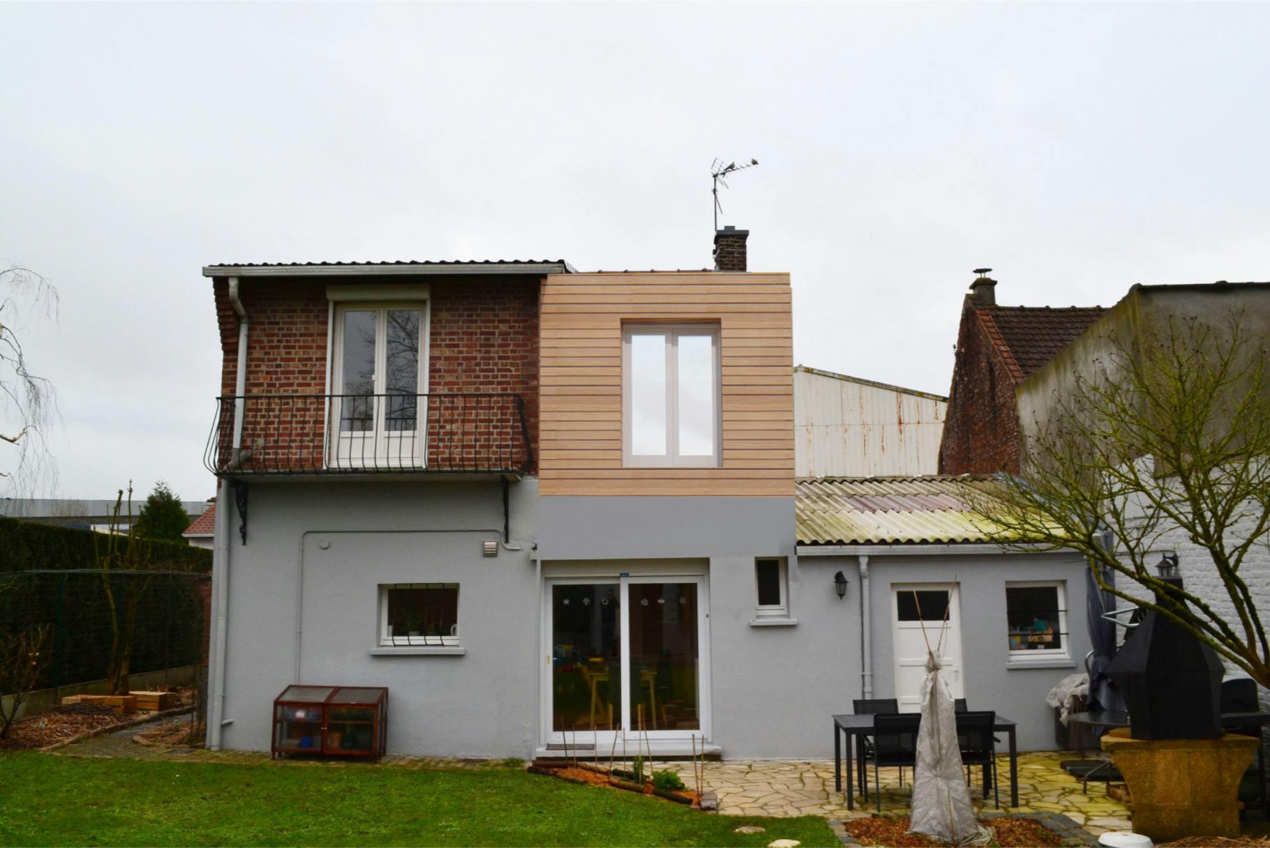 surélévation de maison modern