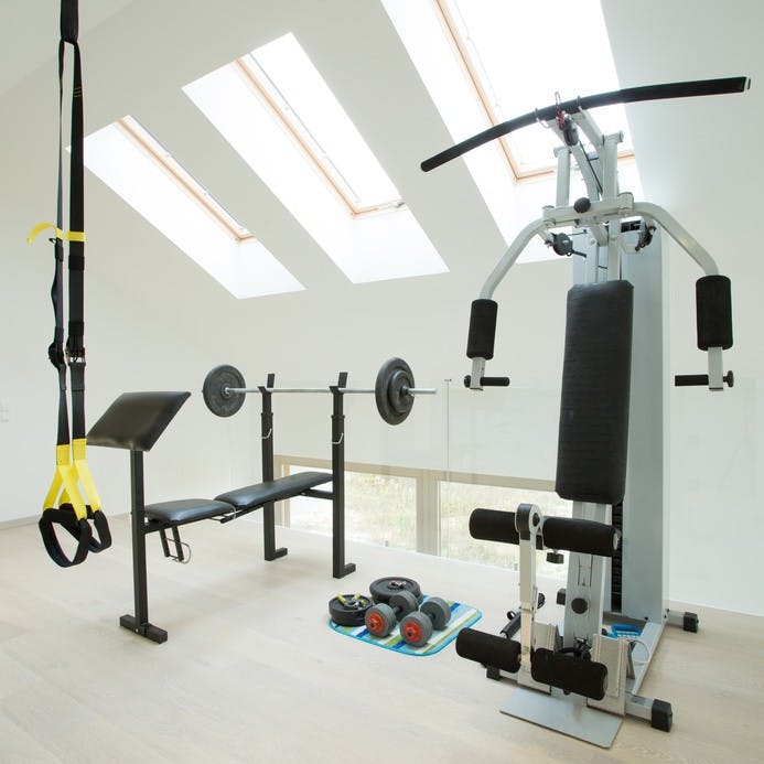 aménagement des combles en salle de sport priative